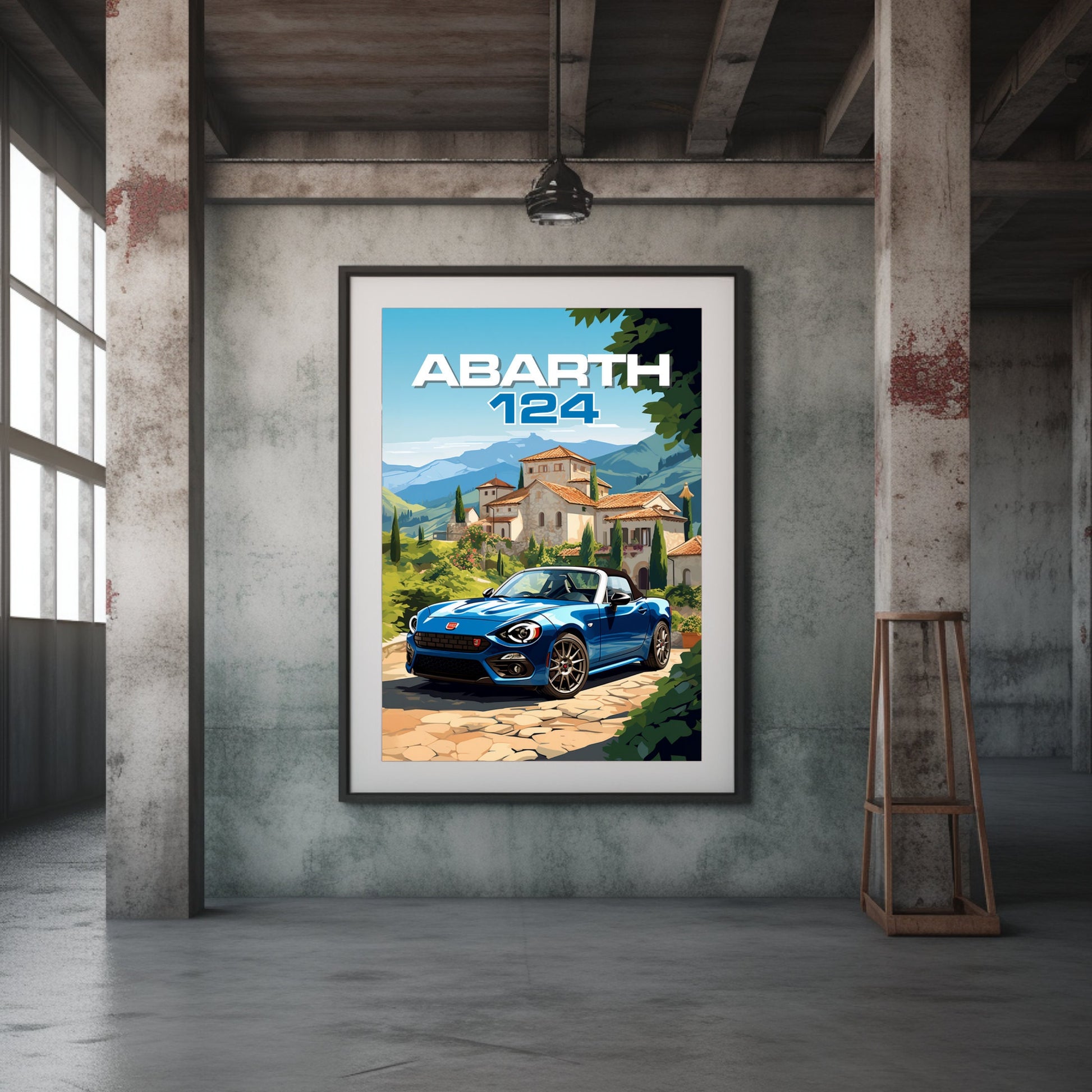 Abarth 124 Car Poster