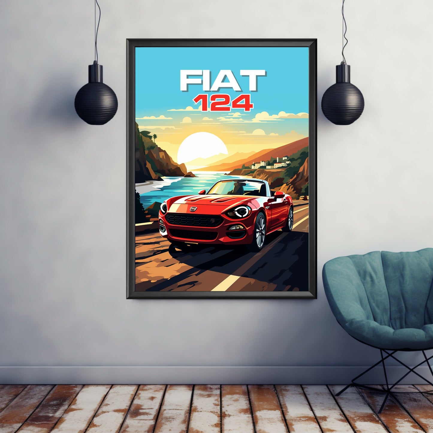 Fiat 124 Poster