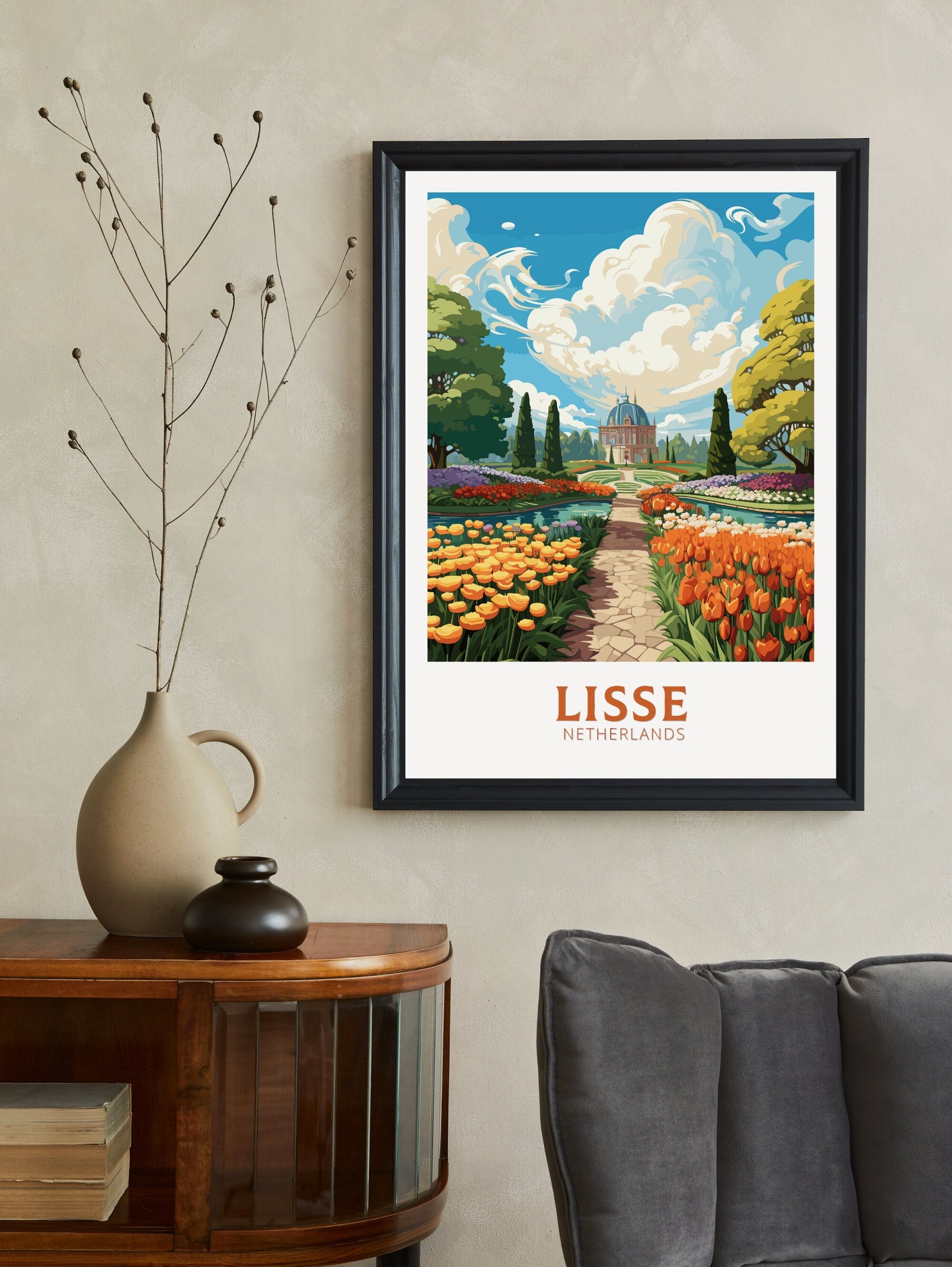 Lisse Print | Lisse Poster | Lisse Wall Art | Netherlands Travel Poster | Netherlands Print | Home Décor | Lisse Keukenhof Gardens | ID 712