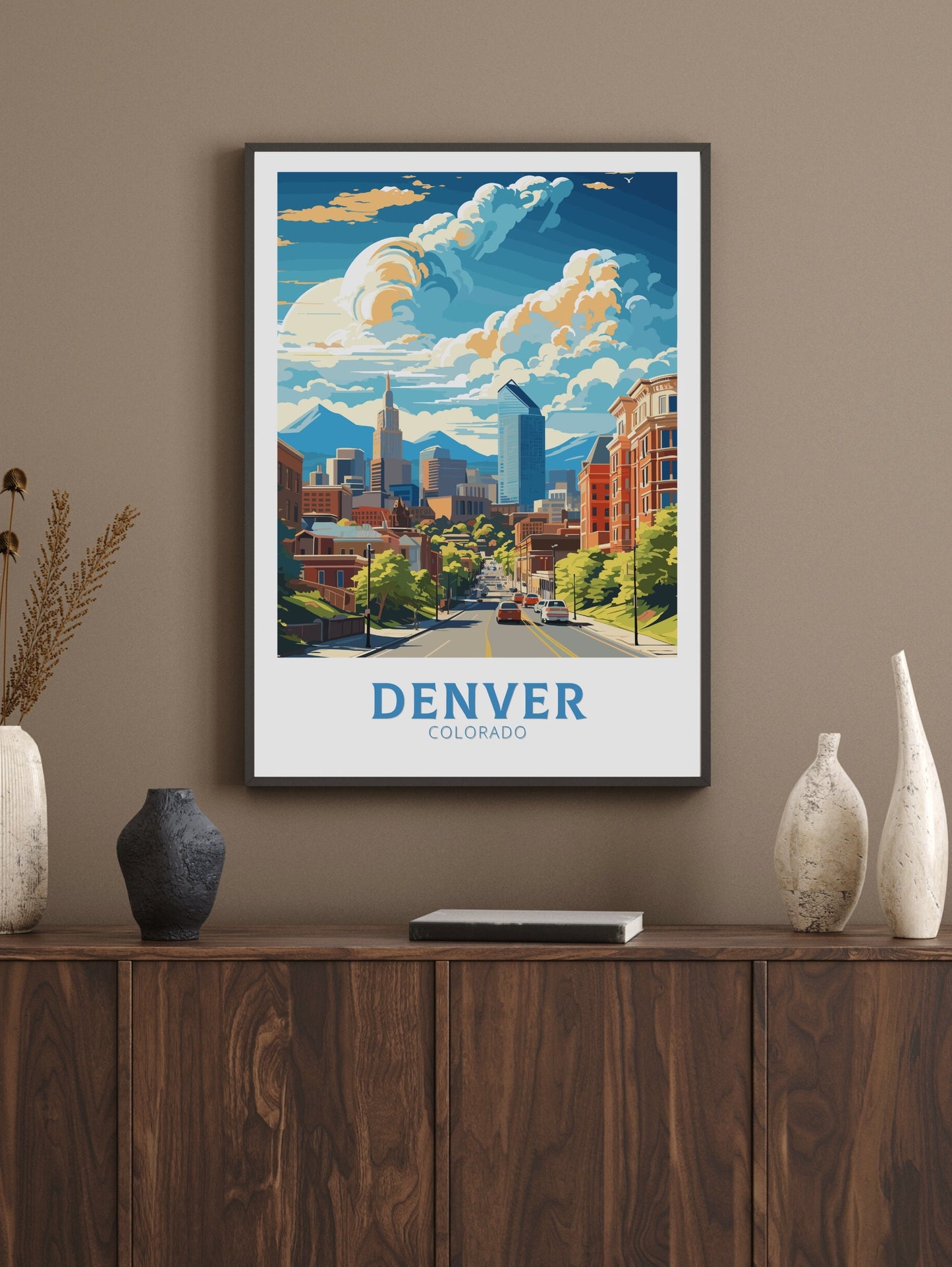 Denver Colorado Print | Denver Wall Art | Denver Poster | Denver Travel Print | USA print | Colorado City Poster | ID 810