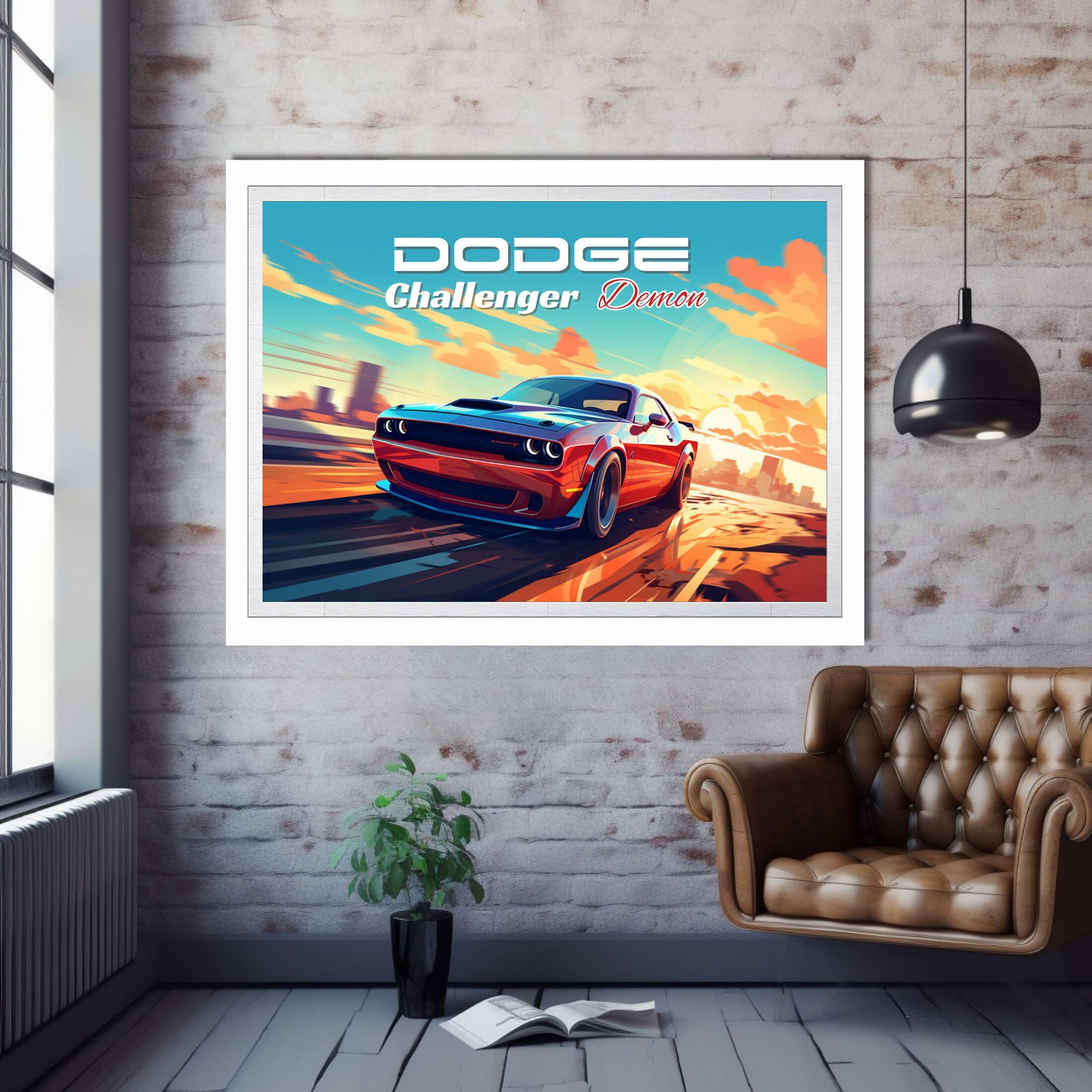 Dodge Challenger Demon Poster