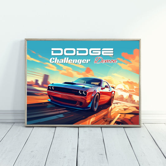 Dodge Challenger Demon Poster