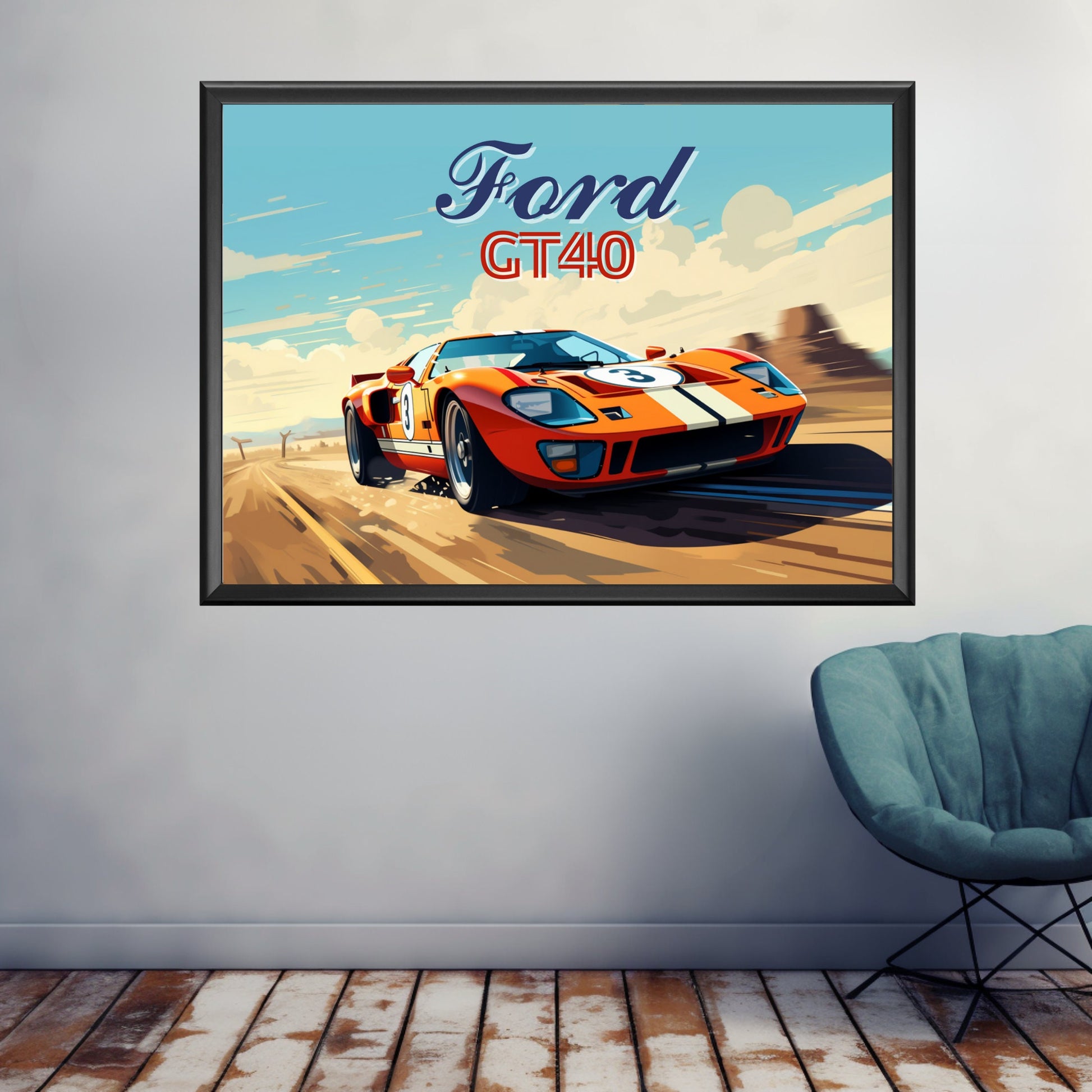 Ford GT40 Landscape Poster