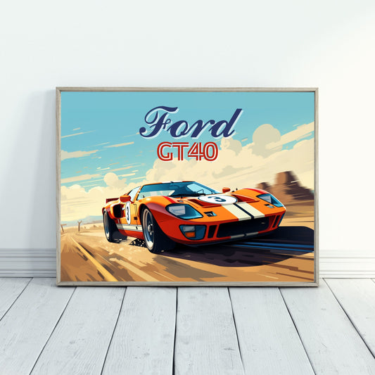 Ford GT40 Landscape Poster