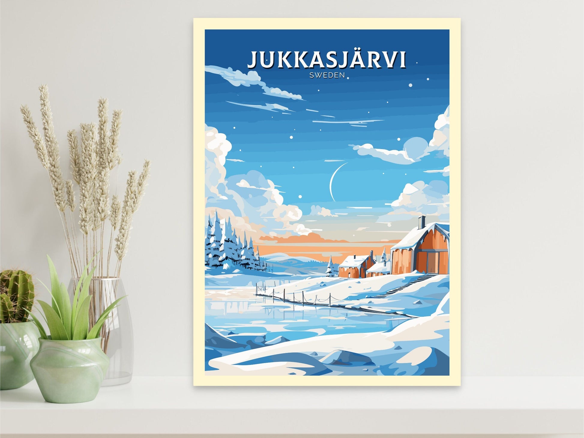 Jukkasjarvi Print | Jukkasjarvi Poster | Jukkasjarvi Wall Art | Sweeden Print | Sweeden Home Décor | Sweeden Art | Sweeden Poster | ID 715