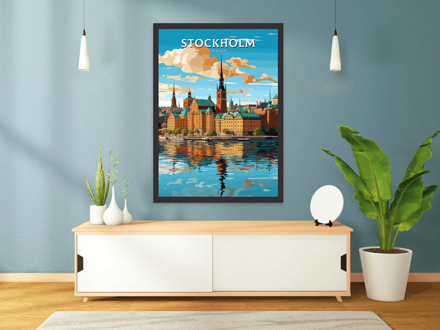 Stockholm Old Town Print | Stockholm Travel Poster | Stockholm Illustration | Sweeden Print | Sweeden Home Décor | Sweeden Poster | ID 718