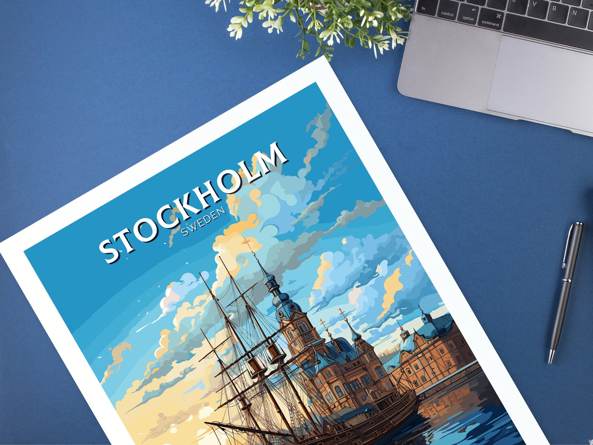 Stockholm Print | Stockholm Travel Poster | Stockholm Illustration | Sweeden Print | Sweeden Home Décor | Sweeden Poster | ID 719