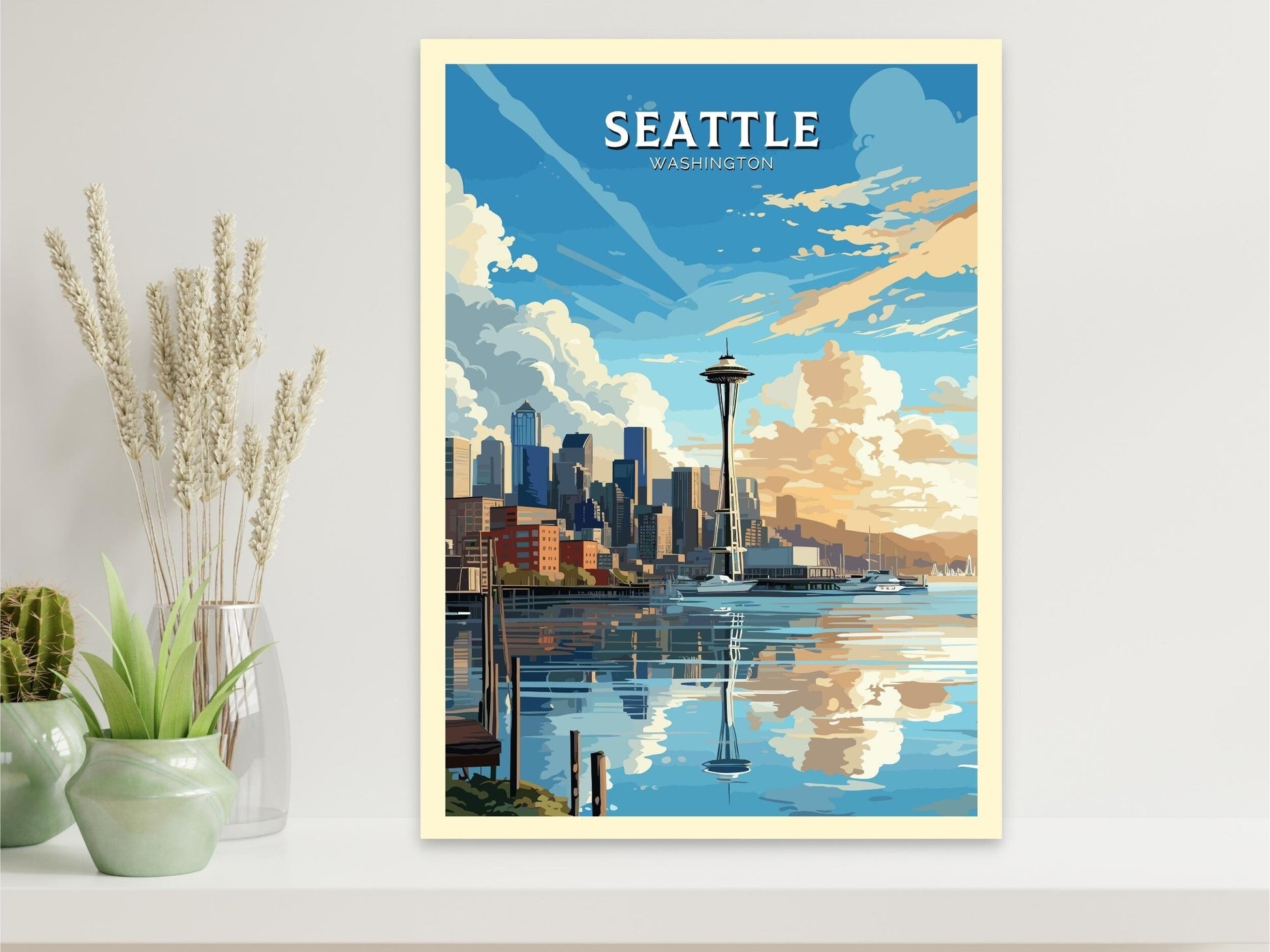 Seattle skyline poster