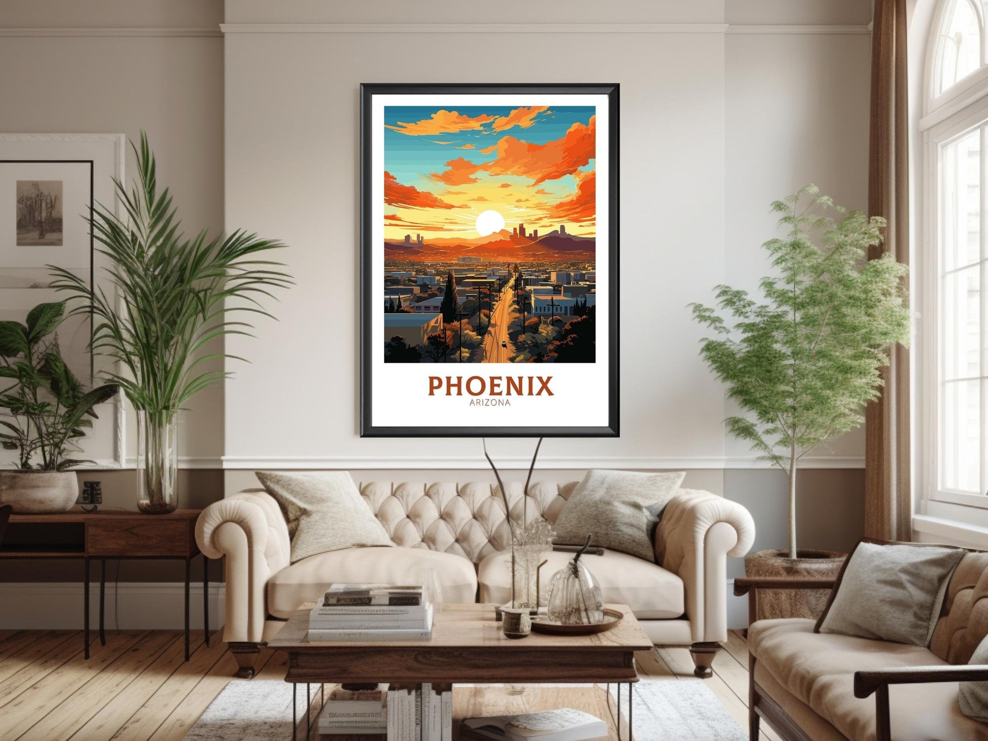 Phoenix Poster | Phoenix Print | Phoenix Travel Print | Arizona Wall Art | USA print | Arizona City Poster | ID 818