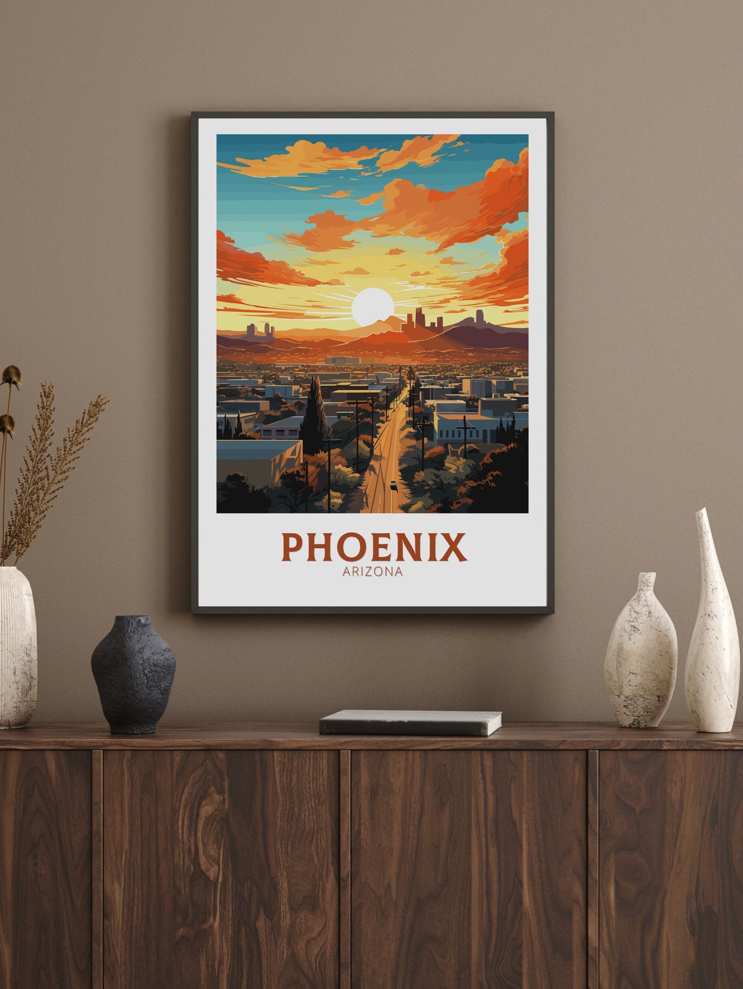 Phoenix Poster | Phoenix Print | Phoenix Travel Print | Arizona Wall Art | USA print | Arizona City Poster | ID 818