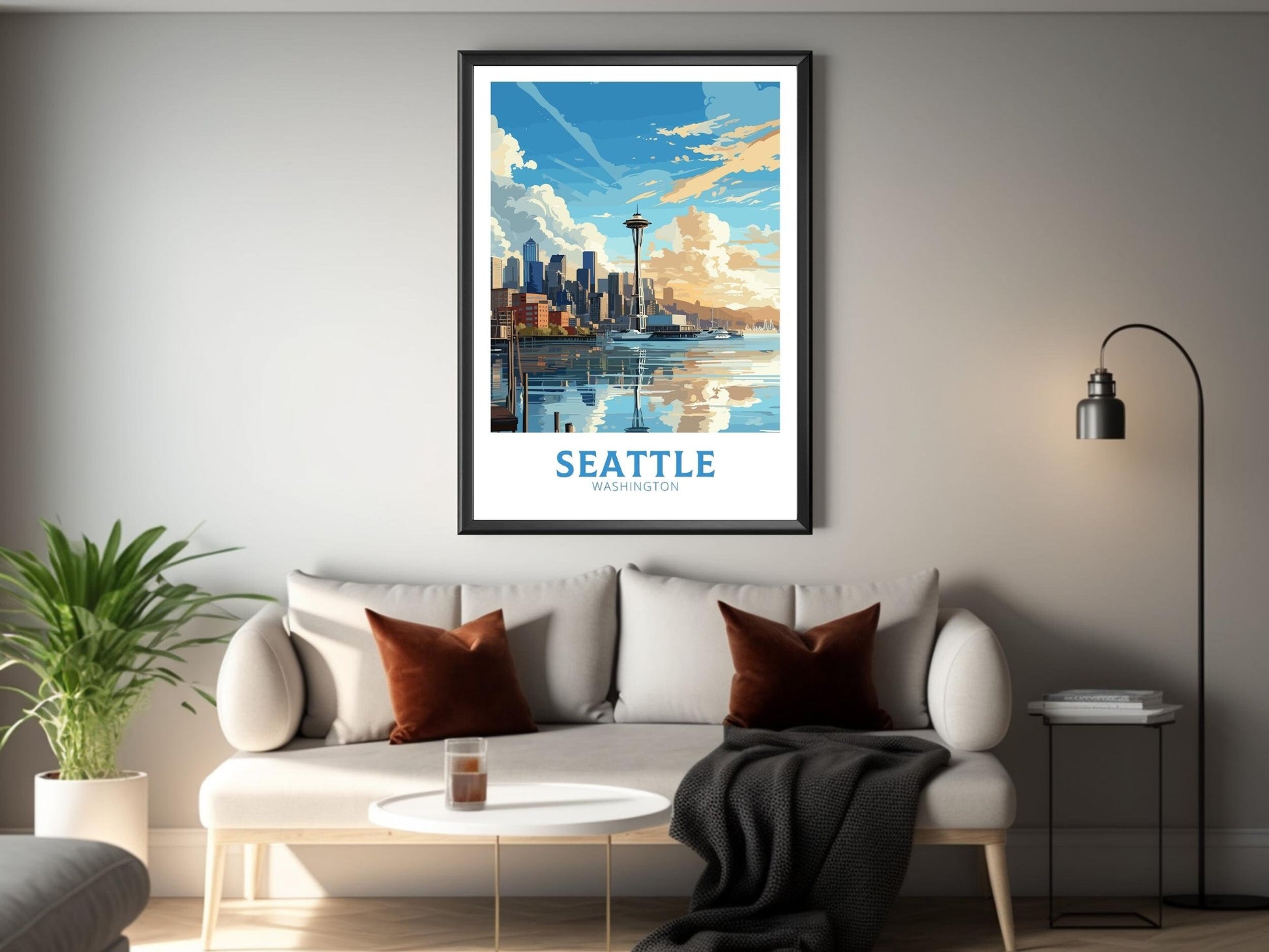 Seattle skyline poster