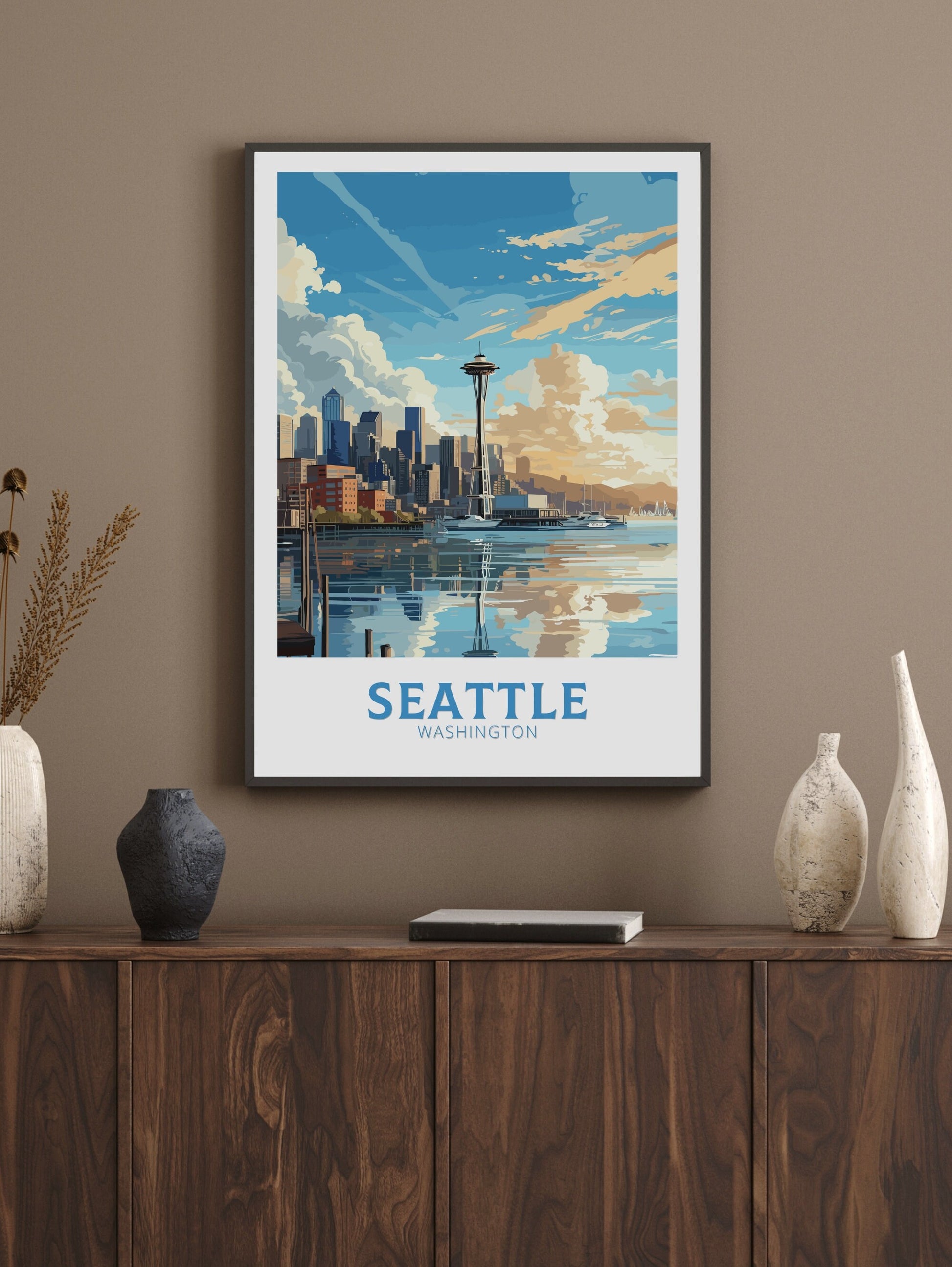 Seattle skyline poster