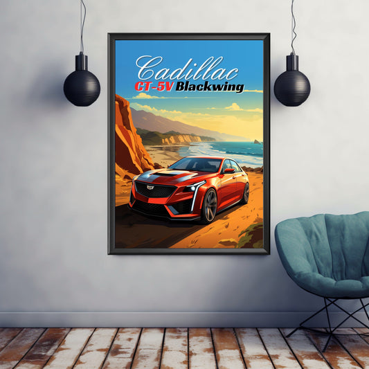 Cadillac CT-5V Blackwing Poster, Cadillac CT-5V Blackwing Print, 2020s Car Print, Car Art, Muscle Car Print, Car Print, Car Poster
