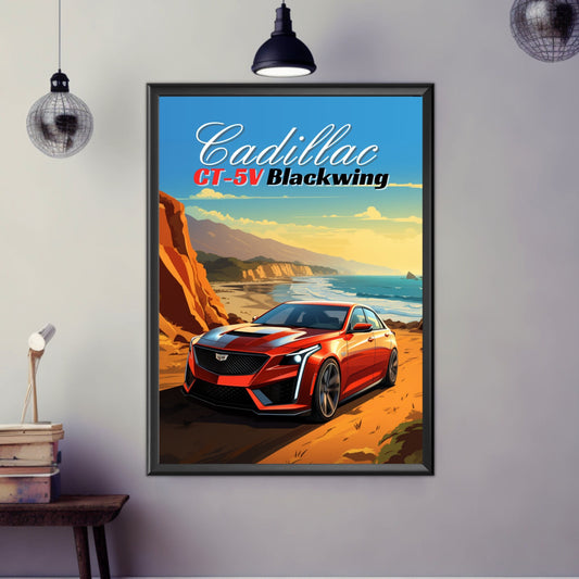 Cadillac CT-5V Blackwing Poster, Cadillac CT-5V Blackwing Print, 2020s Car Print, Car Art, Muscle Car Print, Car Print, Car Poster