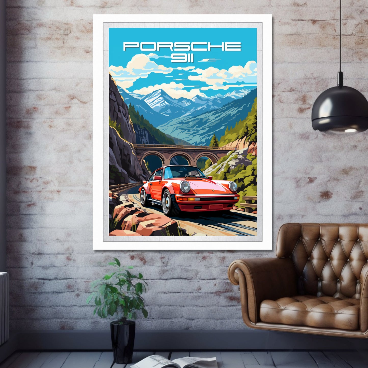 Porsche 911 Poster, Supercar 1980s