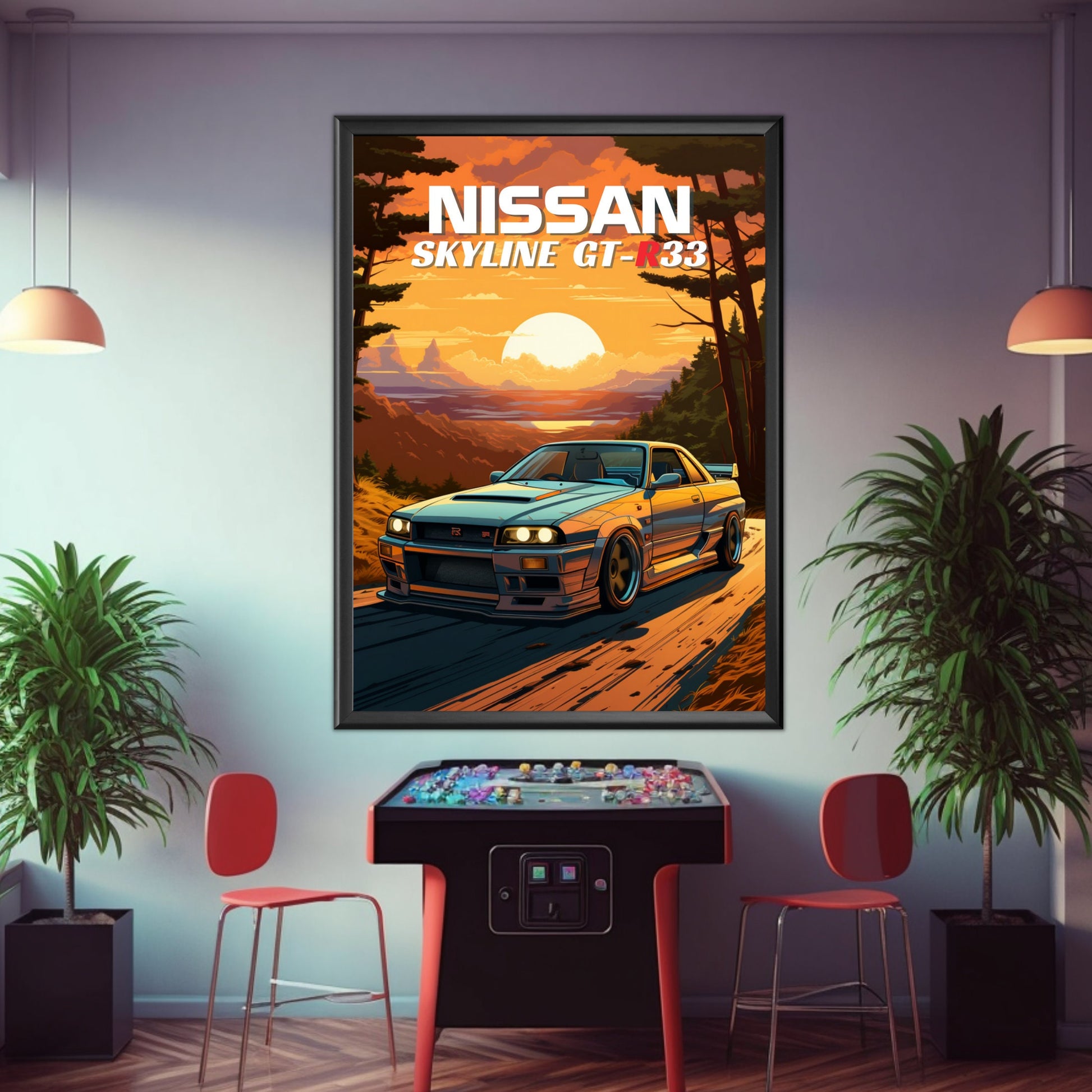 1990s Nissan Skyline GT-R R33 Poster