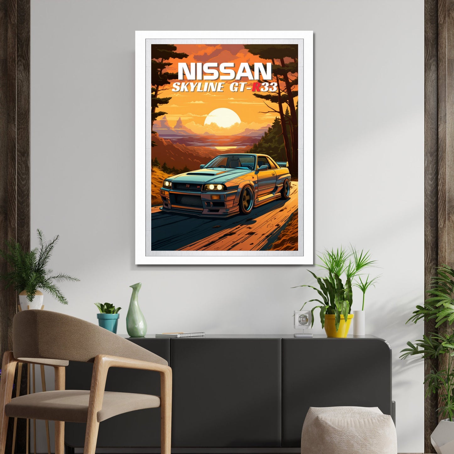 1990s Nissan Skyline GT-R R33 Poster