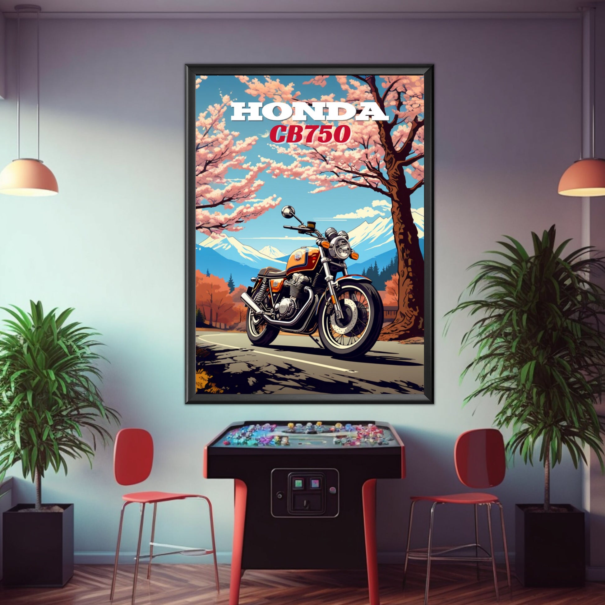 Honda CB750 Poster, Motorcycle Print, Honda CB750 Print, Motorbike Print, Bike Art, Bike Poster, Classic Bike Print, Vintage Bike Print