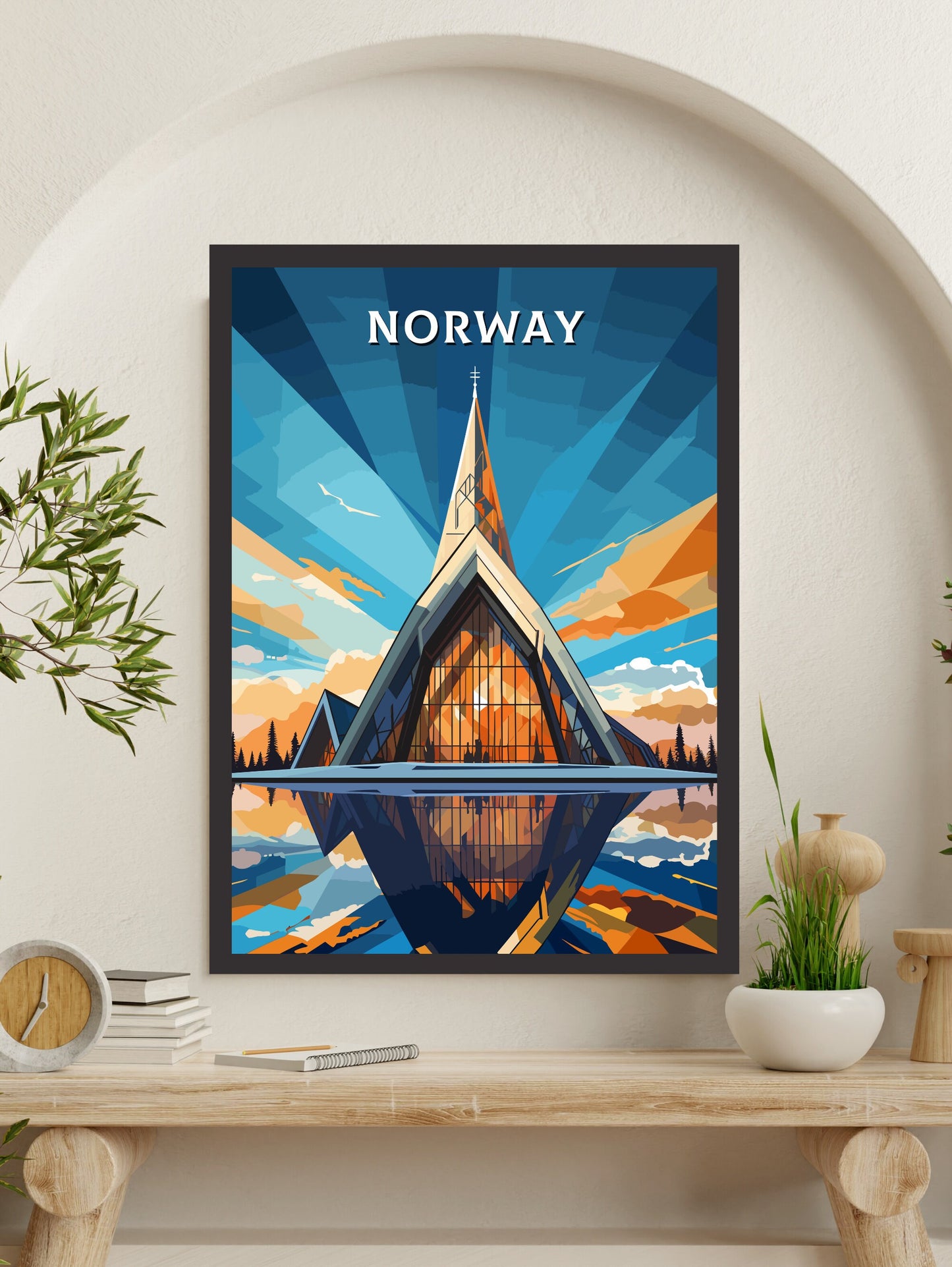 Norway Poster | Norway Travel Print| Norway Wall Art | Norway Print | Norway Travel Poster | Norway Fjords | Northern Lights Poster ID 743