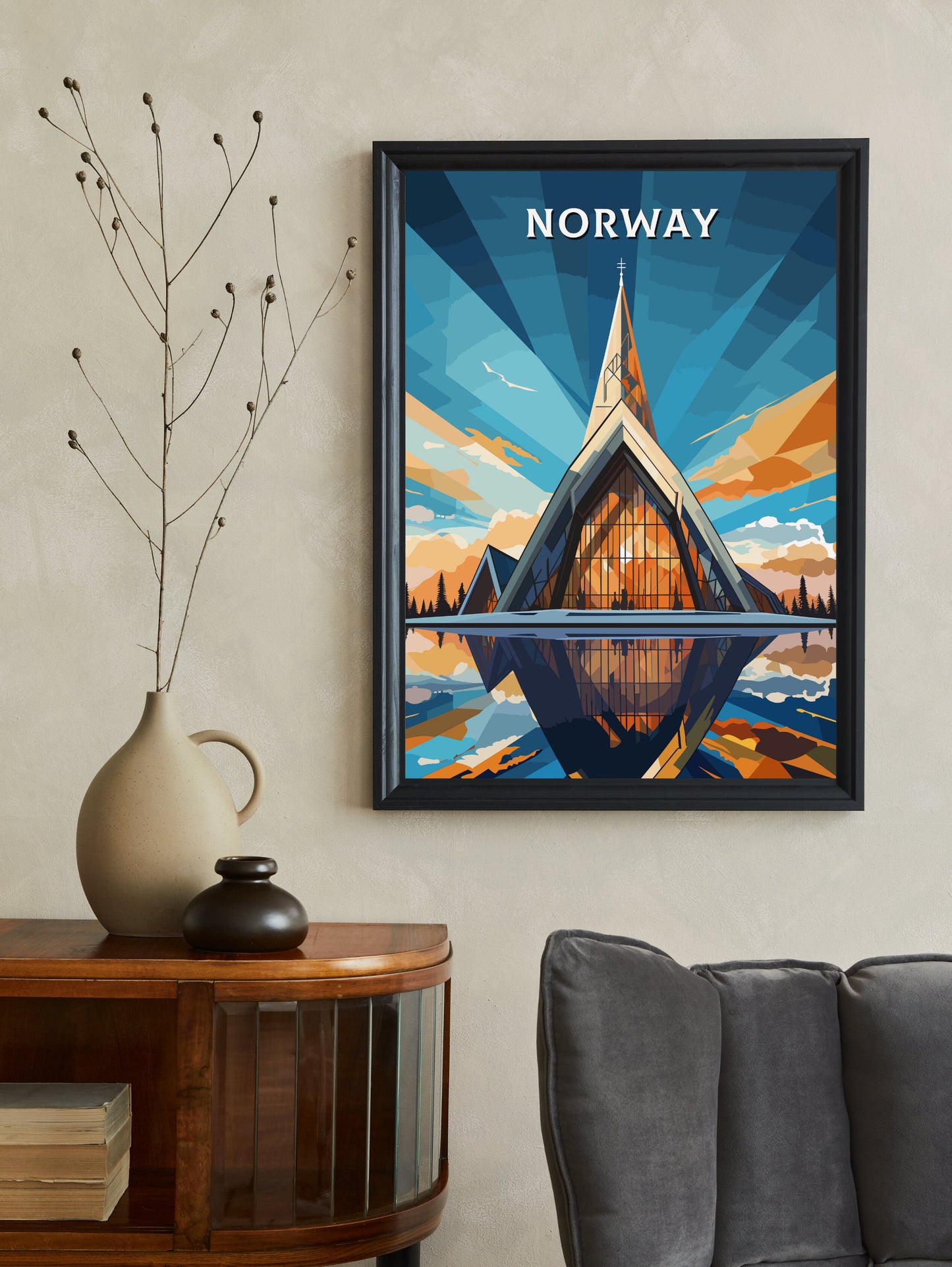 Norway Poster | Norway Travel Print| Norway Wall Art | Norway Print | Norway Travel Poster | Norway Fjords | Northern Lights Poster ID 743