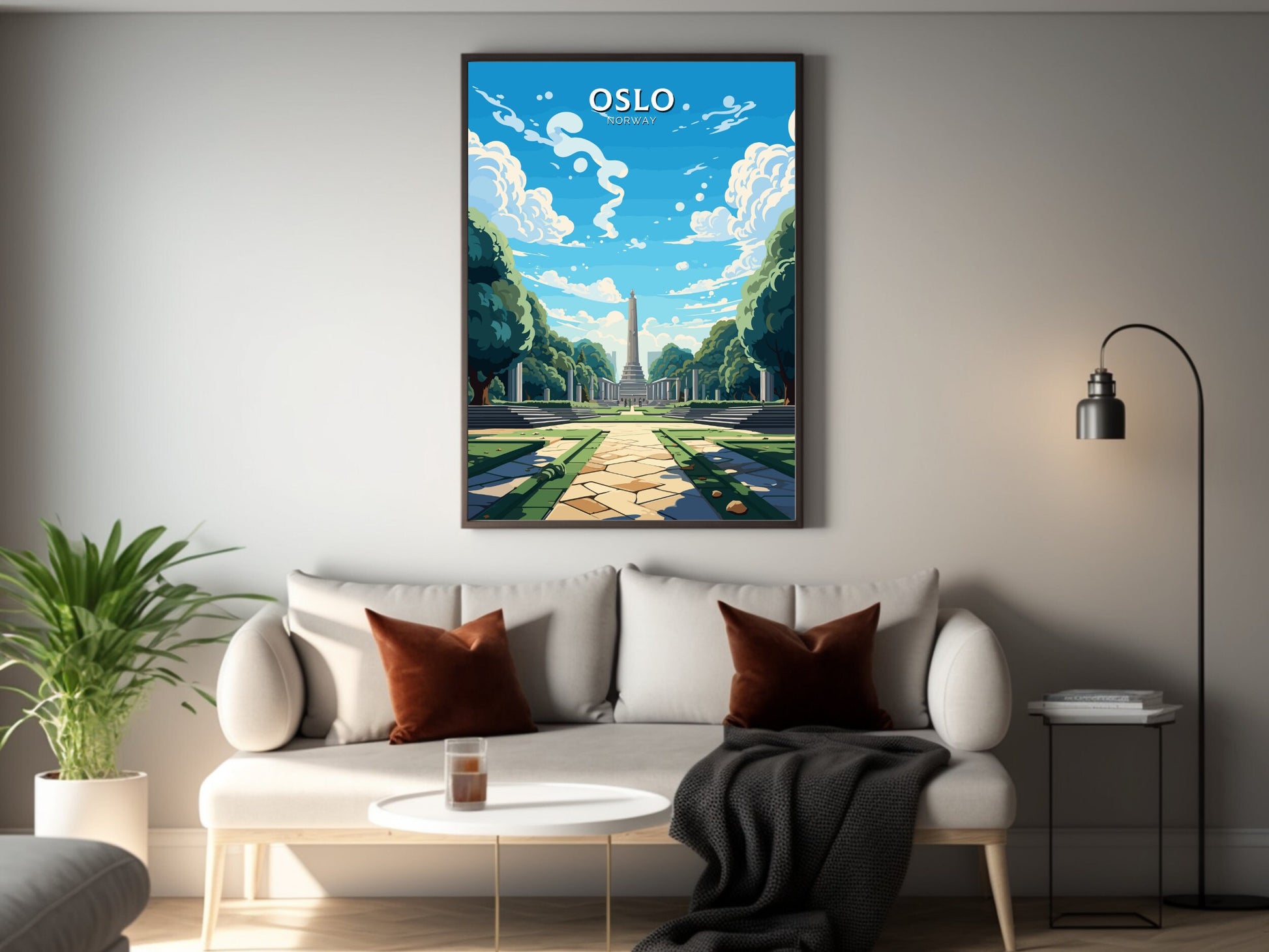 Oslo Travel Poster | Oslo Print | Oslo Poster | Oslo Wall Art | Oslo Illustration | Oslo Norway | Norway Print | Norway Art | ID 742