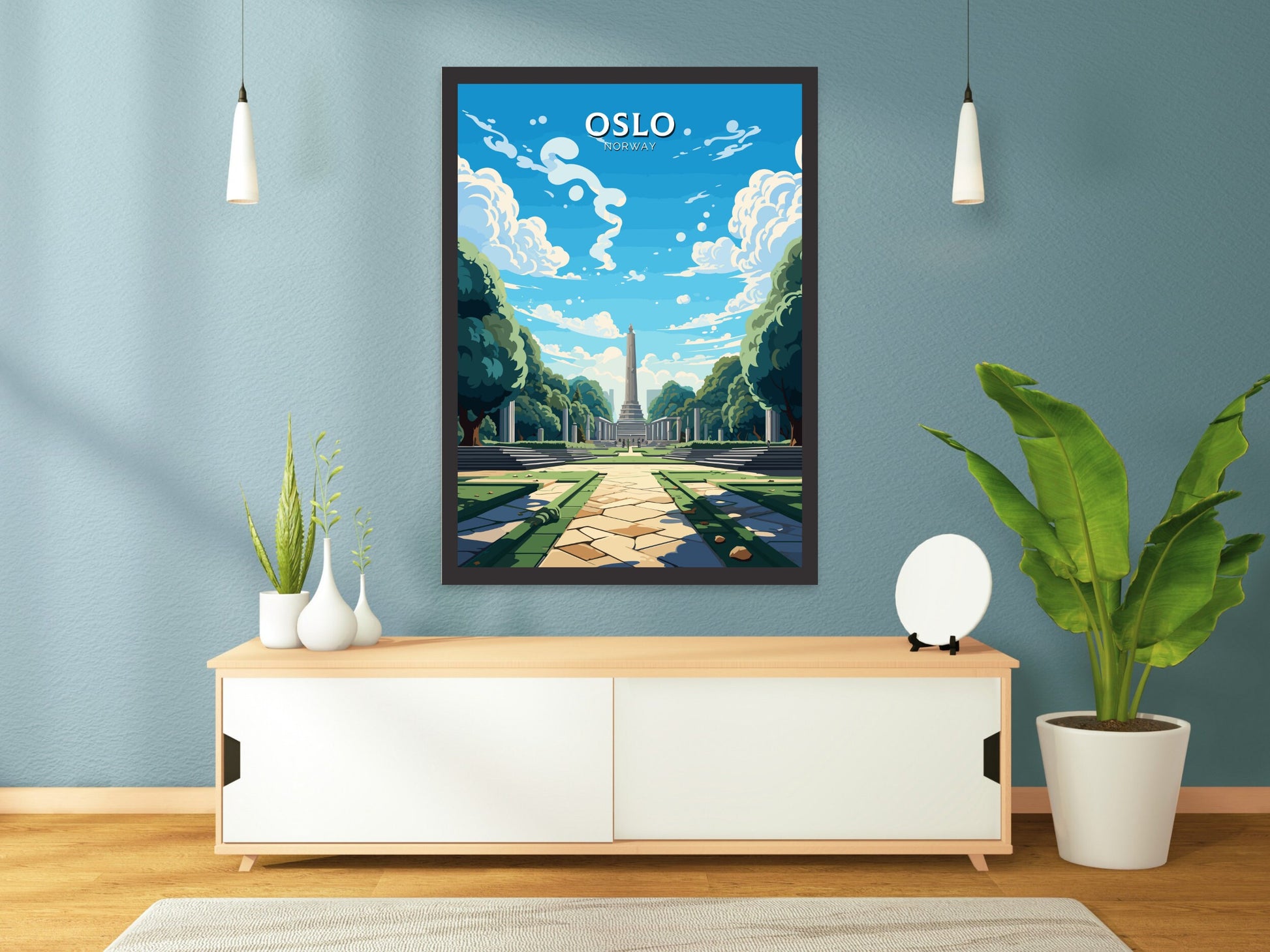 Oslo Travel Poster | Oslo Print | Oslo Poster | Oslo Wall Art | Oslo Illustration | Oslo Norway | Norway Print | Norway Art | ID 742