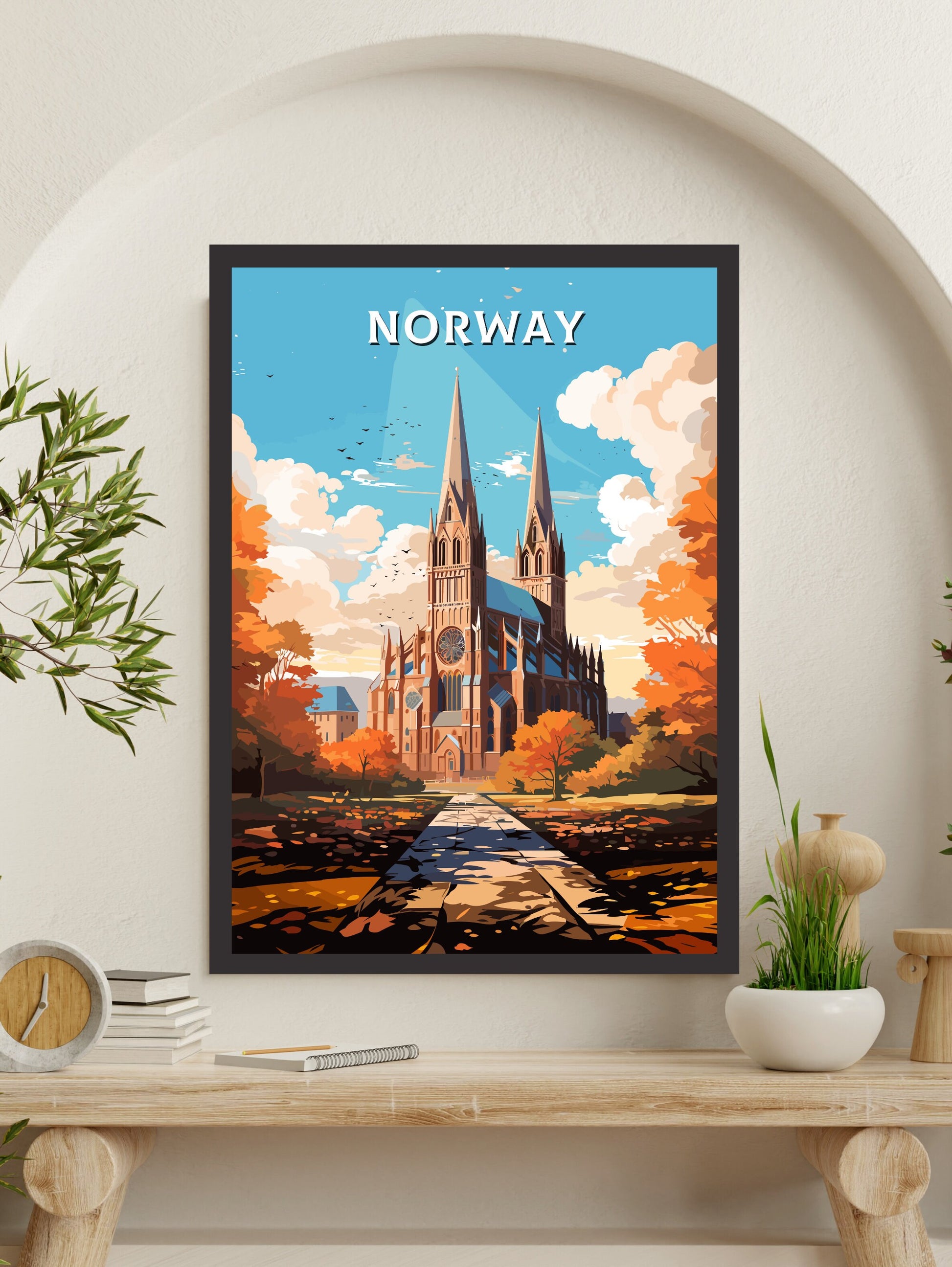 Norway Travel Print | Norway Illustration | Norway Wall Art | Norway Print | Norway Print| Norway Print Painting | ID 741