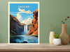 Skógar Print | Iceland Home Décor | Skógar Travel Poster | Skógar Poster | Illustration | Iceland Wall Art | Skógafoss Waterfall | ID 734