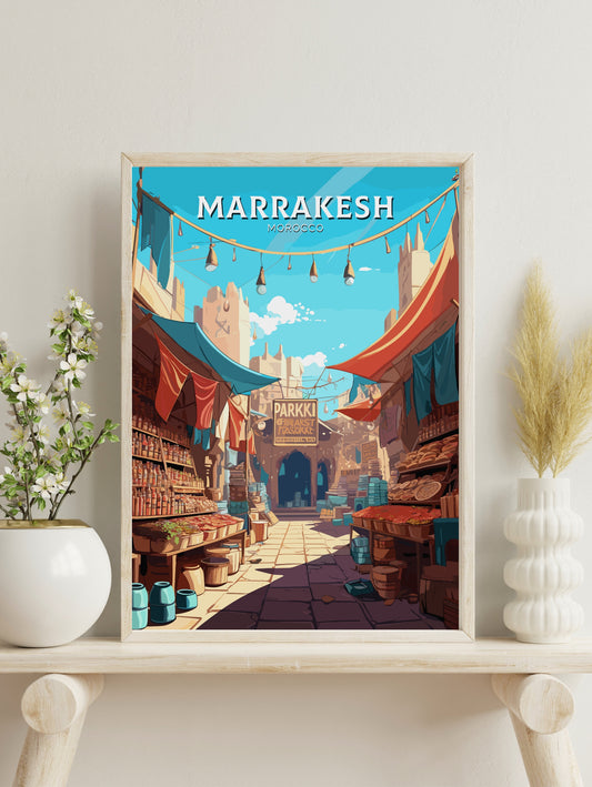 Marrakesh Spice market poster