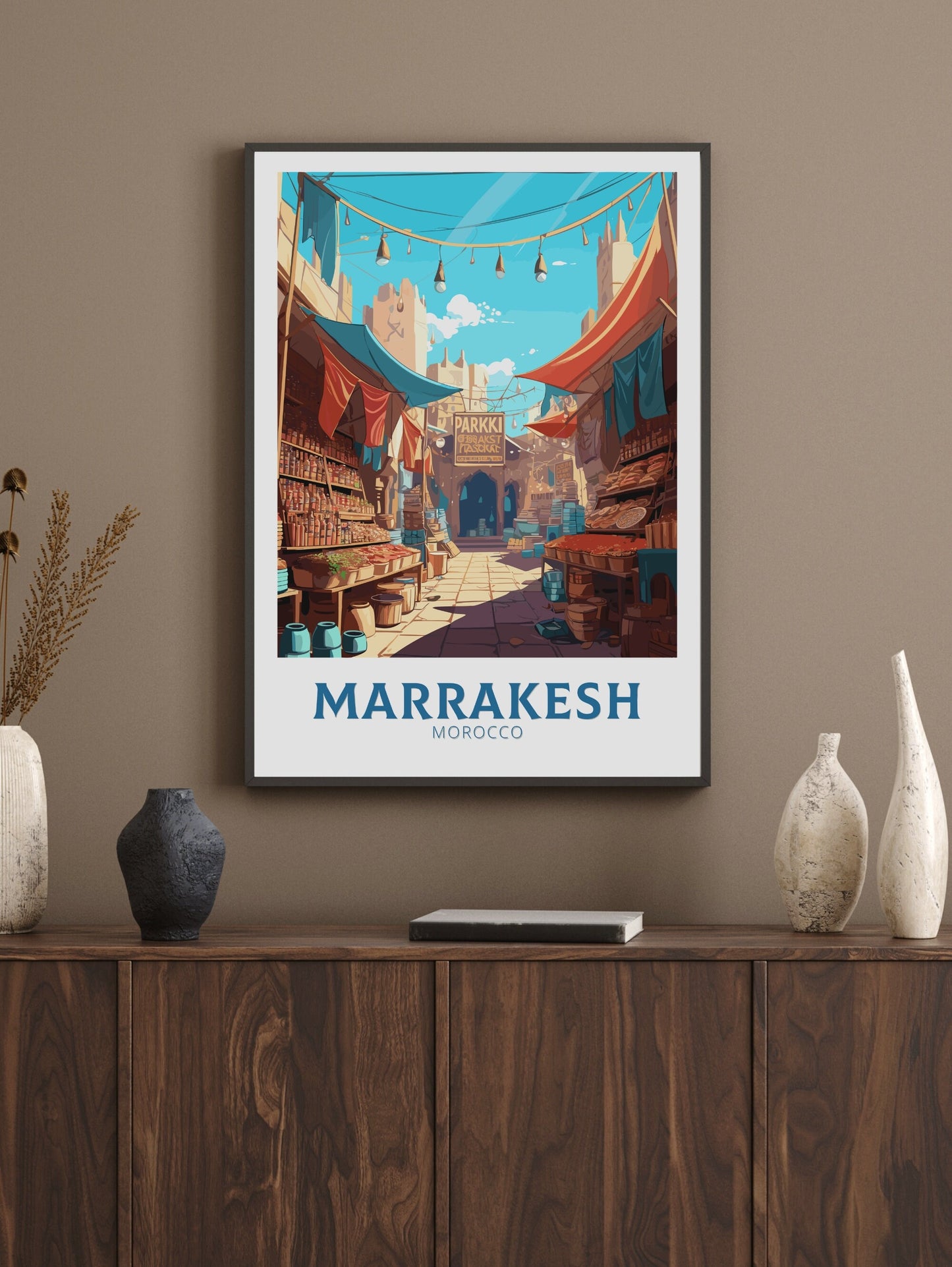 Marrakesh Travel Poster | Marrakesh Illustration | Marrakesh Wall Art | Morocco Poster | Morocco Home Décor | Marrakesh Print | ID 198