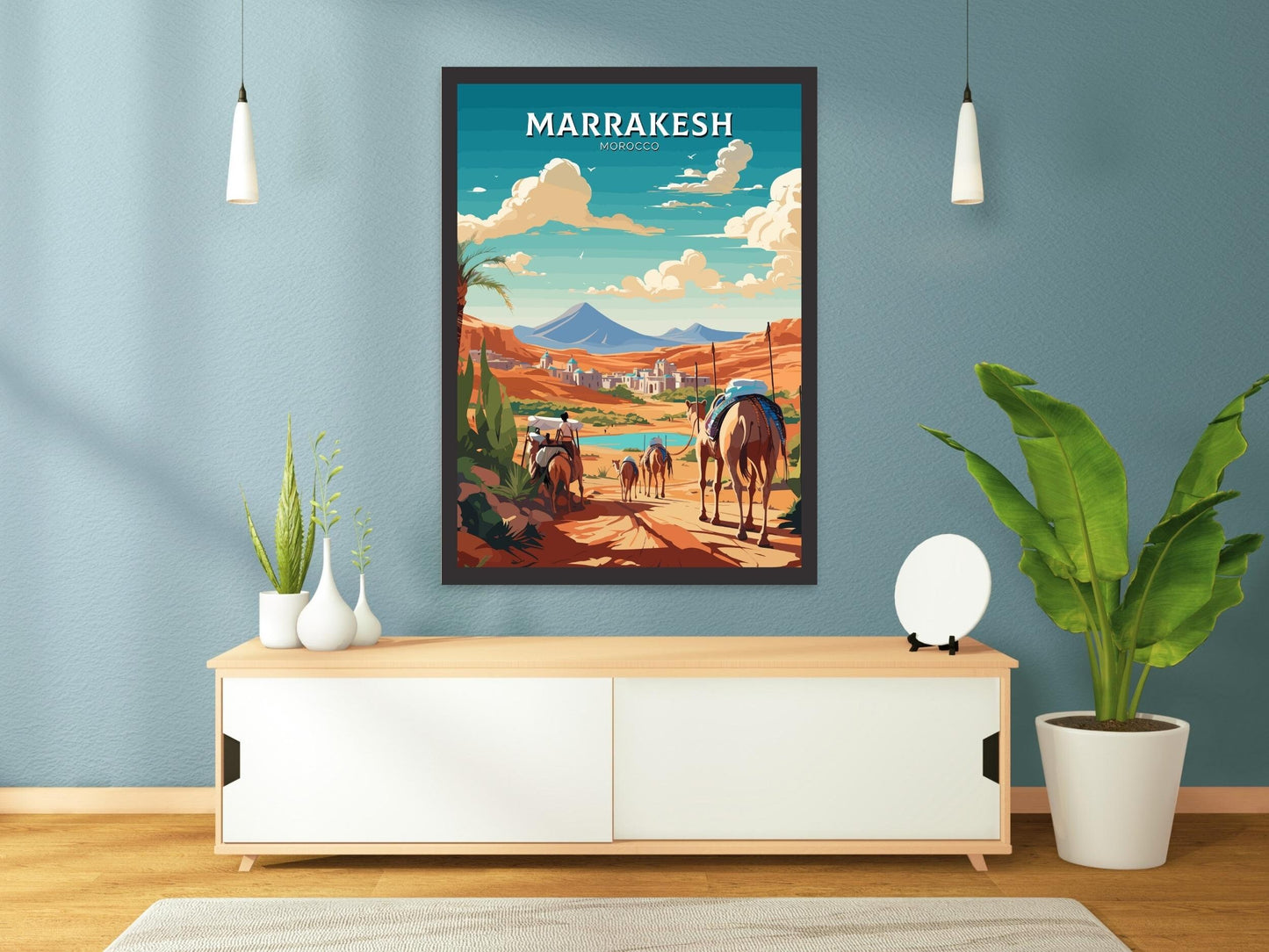 Marrakesh Poster | Marrakesh Wall Art | Morocco Print | Marrakesh Travel Print | Marrakesh Illustration | Morocco Home Decor | ID 754