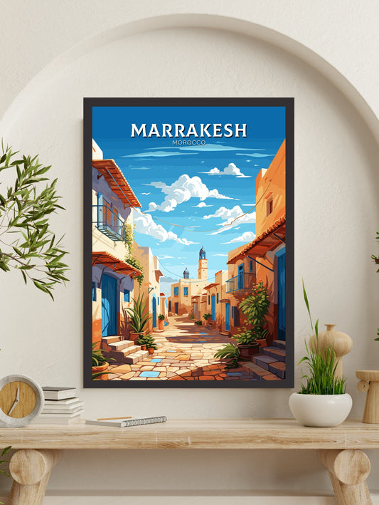 Marrakesh Travel Poster | Morocco Print | Morocco Home Decor | Marrakesh Illustration | Marrakesh Wall Art | Marrakesh Poster | ID 755