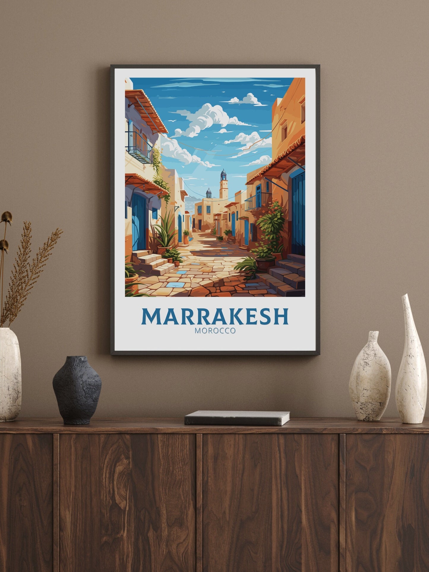 Marrakesh Poster | Morocco Print | Morocco Home Decor | Marrakesh Travel Poster | Marrakesh Illustration | Marrakesh Wall Art | ID 757