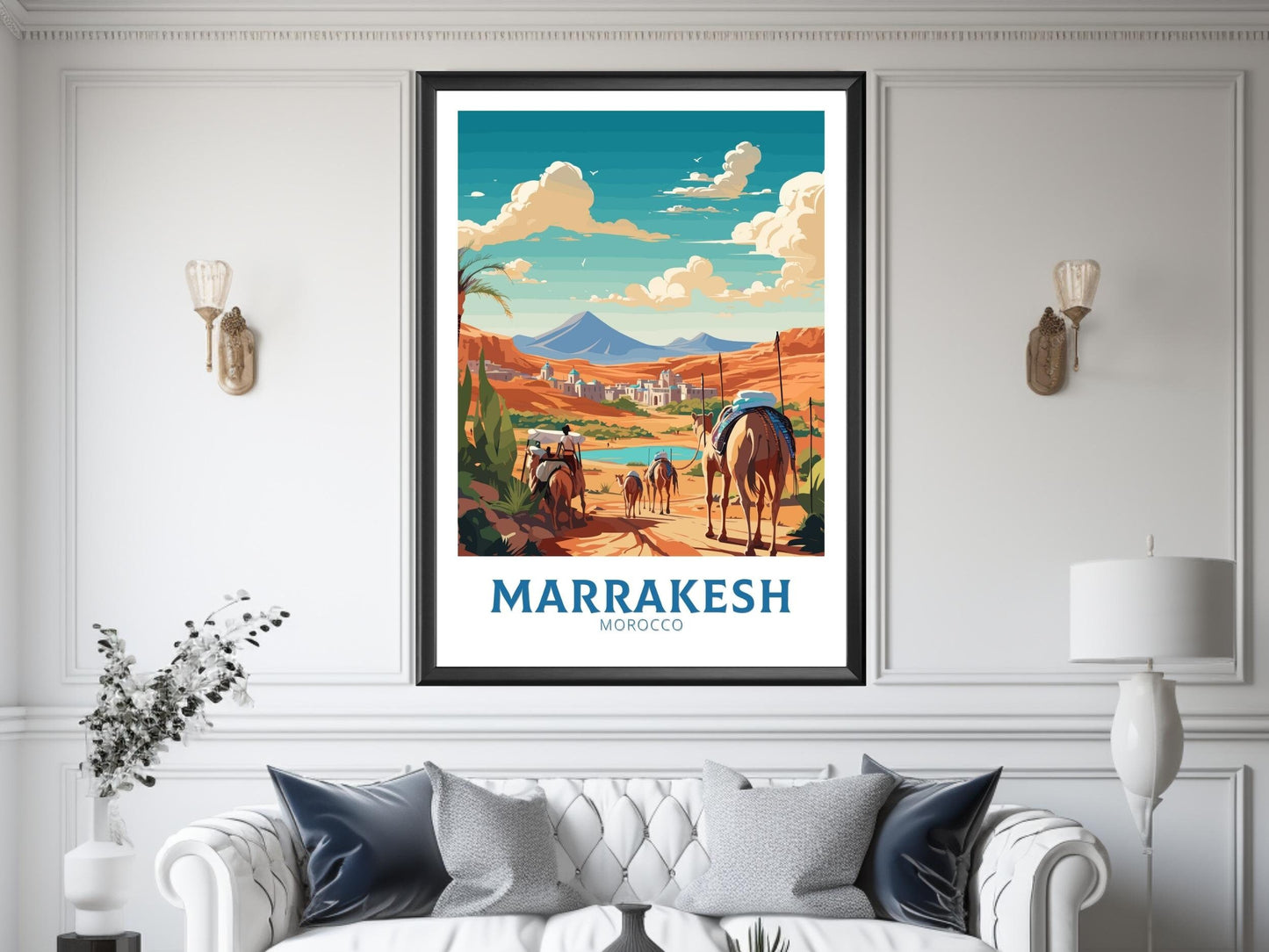 Marrakesh Poster | Marrakesh Wall Art | Morocco Travel Print | Marrakesh Travel Print | Marrakesh Illustration | Morocco Home Decor | ID 758