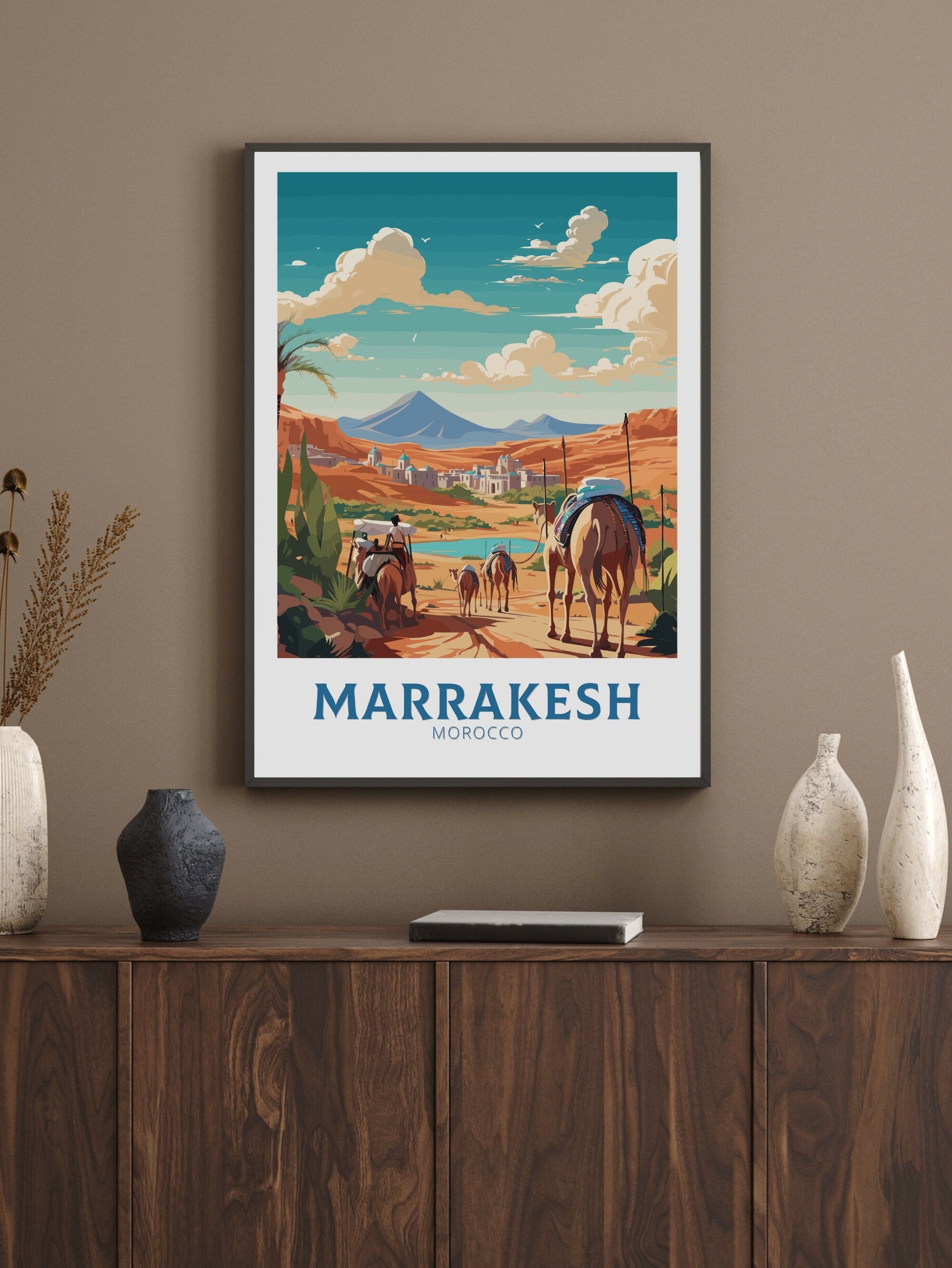 Marrakesh Poster | Marrakesh Wall Art | Morocco Travel Print | Marrakesh Travel Print | Marrakesh Illustration | Morocco Home Decor | ID 758