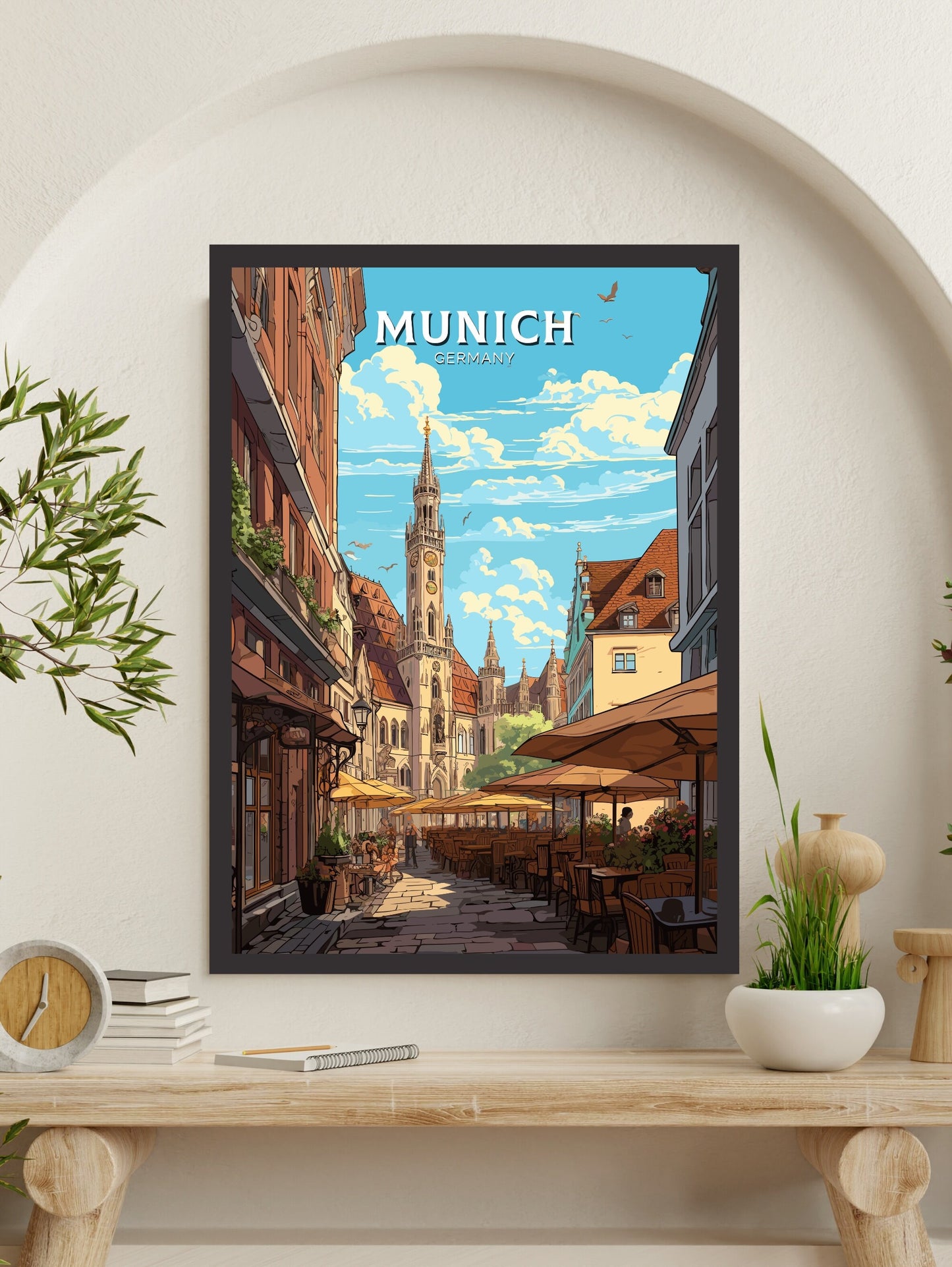 Munich Travel Print | October Fest | Munich Travel Poster | Munich Illustration | Munich Art | Germany Print | October Fest Poster ID 762