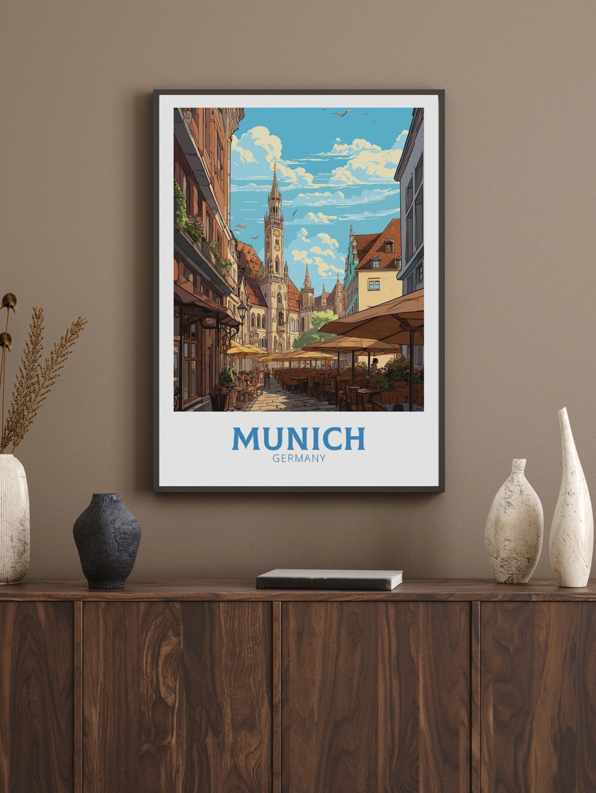 Munich Travel Poster | Munich Illustration | Munich Art | Munich Travel Print | October Fest | Germany Print | October Fest Poster ID 763