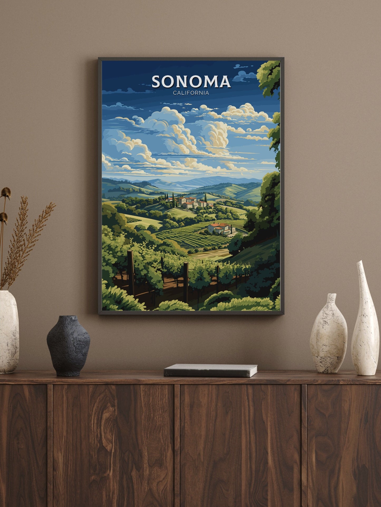 Sonoma Poster | Sonoma Travel Poster | Sonoma Travel Print | California Poster | Sonoma California Poster | USA Poster | ID 764