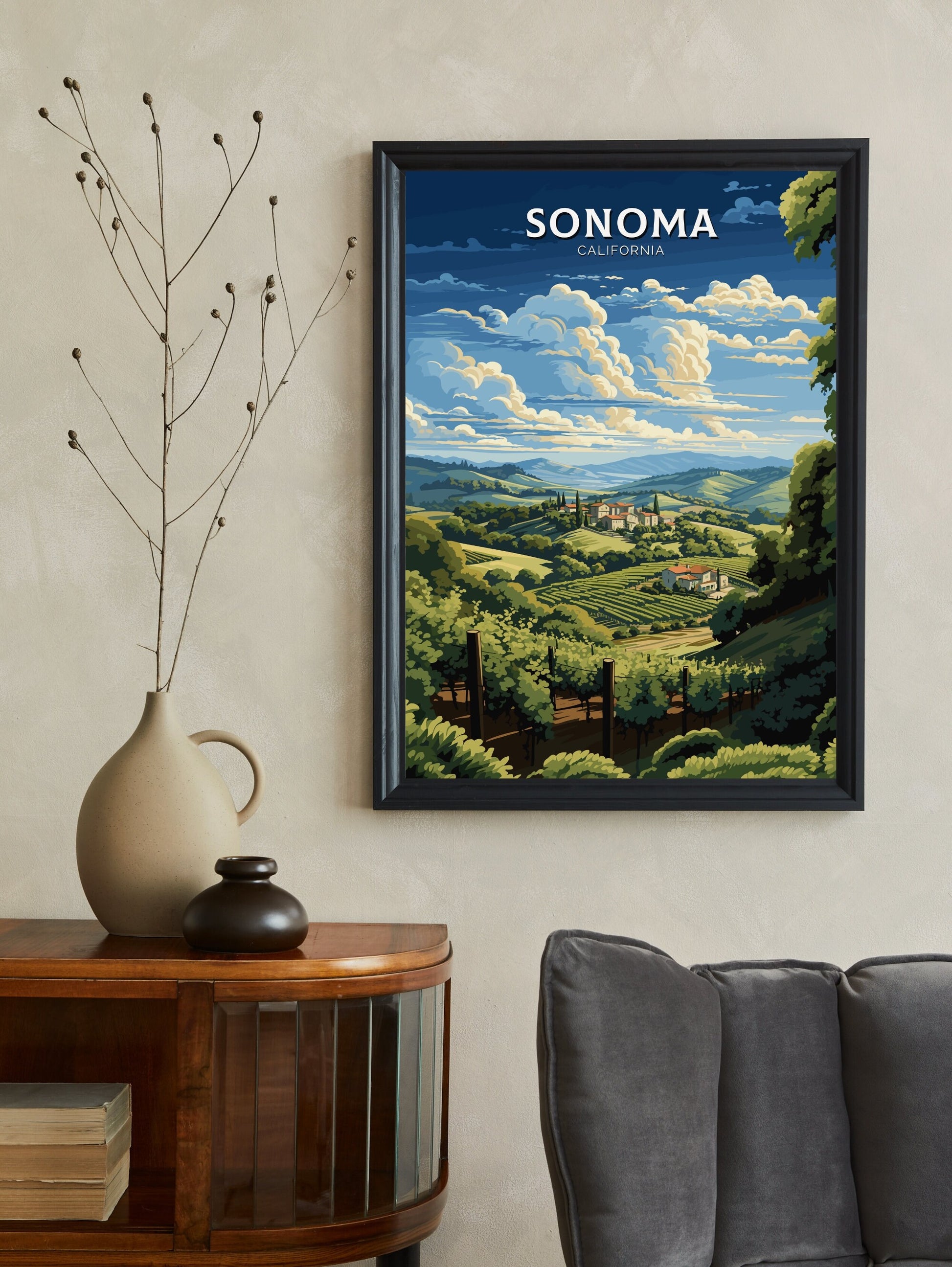 Sonoma Poster | Sonoma Travel Poster | Sonoma Travel Print | California Poster | Sonoma California Poster | USA Poster | ID 764