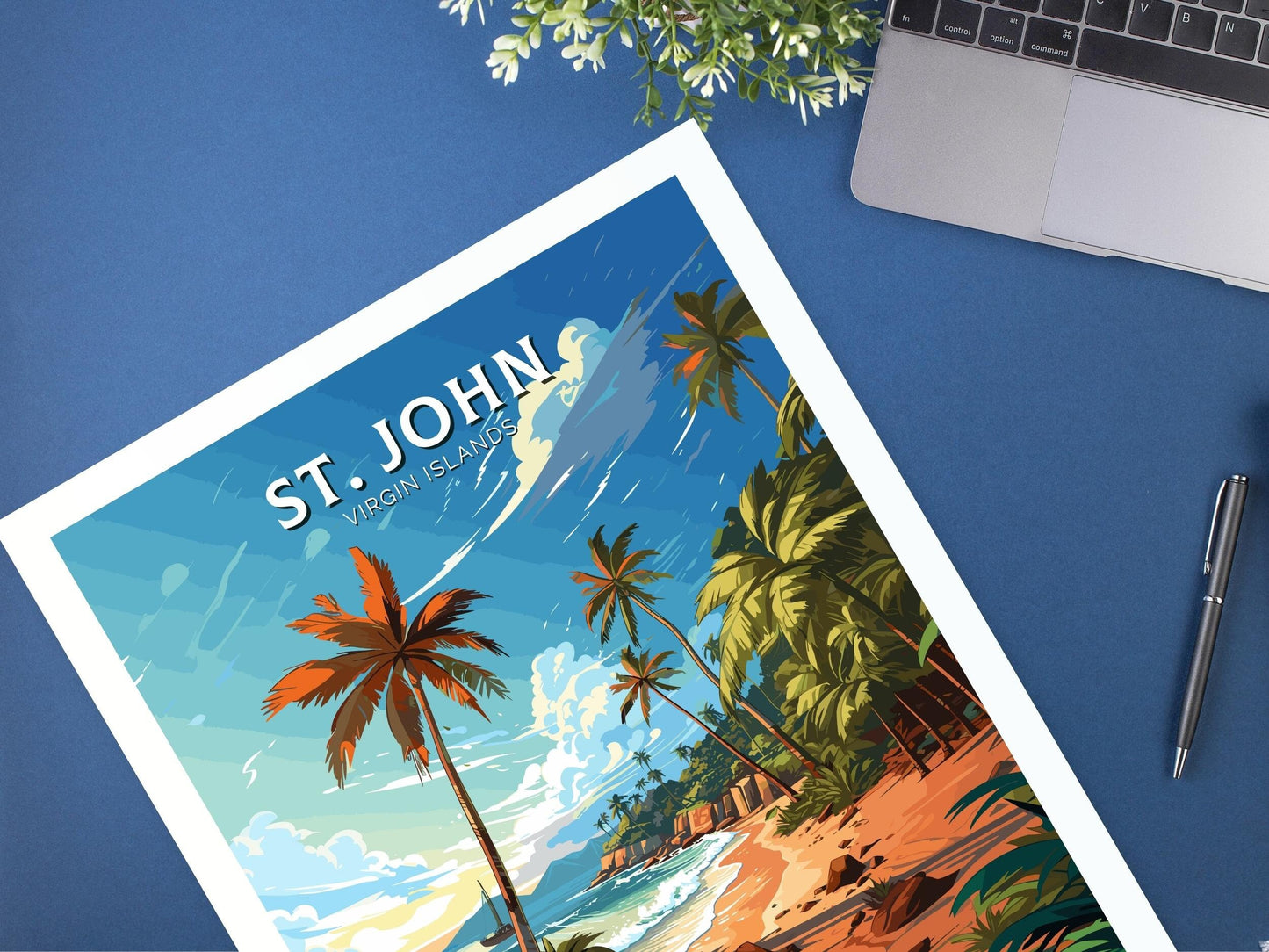 St.John Island Print