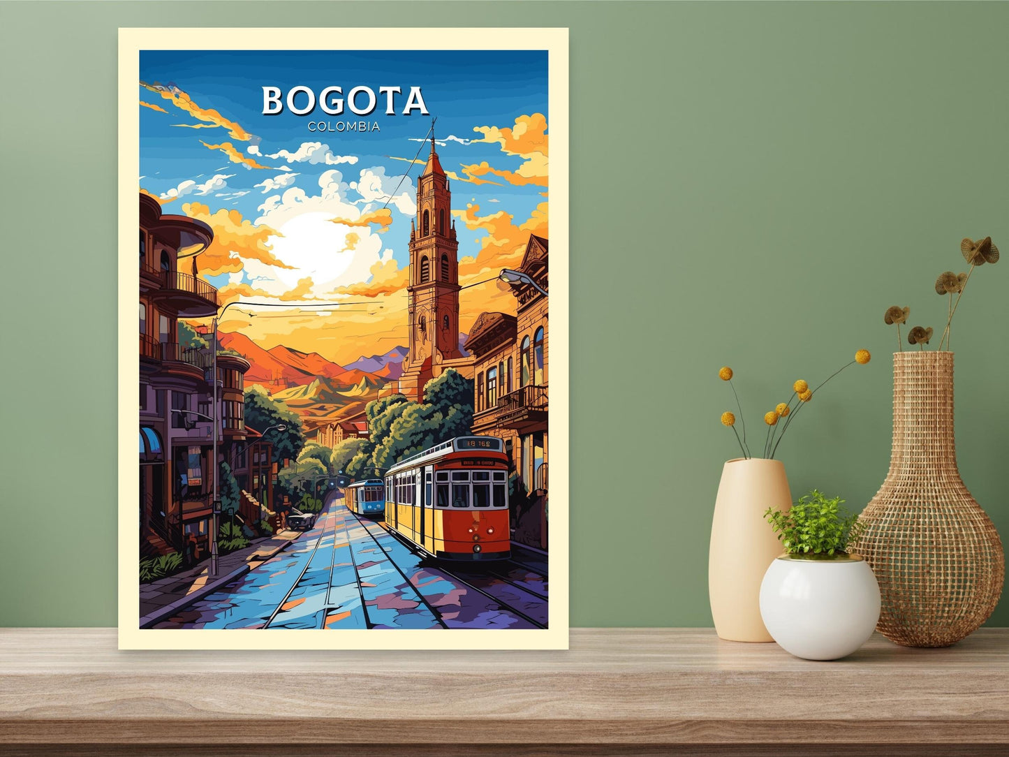 Bogota Travel Poster | Colombia Wall Art | Bogota Travel Print | Housewarming Gift | Colombia Poster | South America poster | ID 768