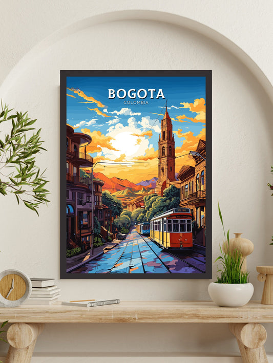 Bogota Travel Poster | Colombia Wall Art | Bogota Travel Print | Housewarming Gift | Colombia Poster | South America poster | ID 768