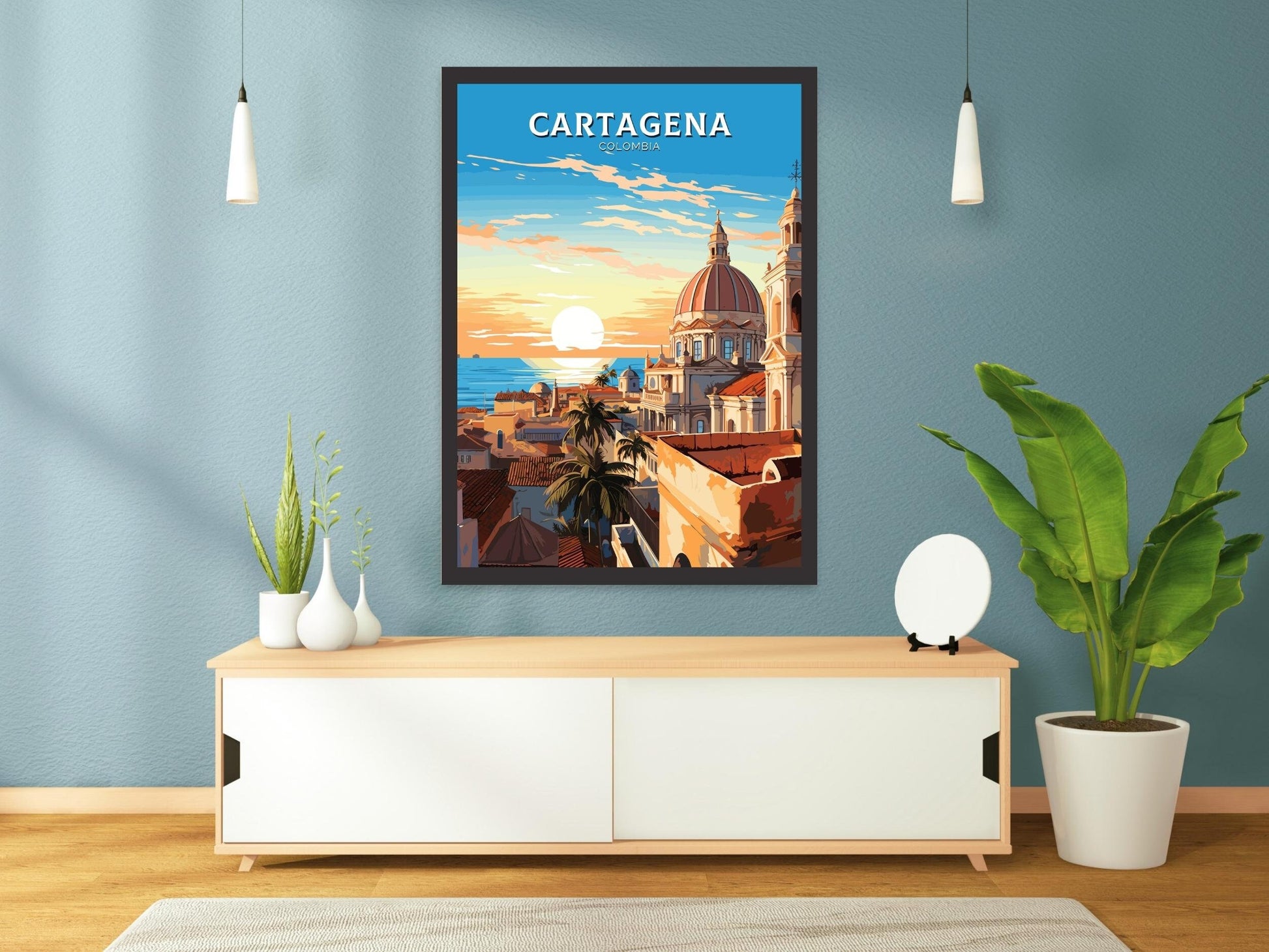 Cartagena Travel Poster | Cartagena Wall Art | Cartagena Travel Print | Housewarming Gift | Cartagena Poster | South America poster | ID 769