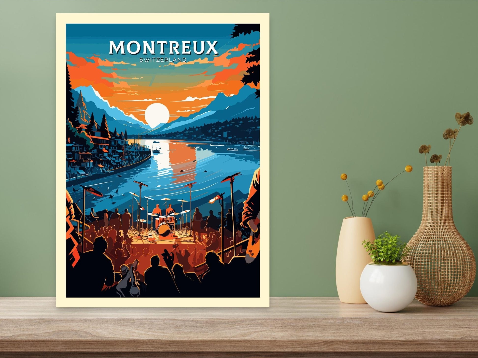 Montreux Travel Poster | Montreux Travel Print