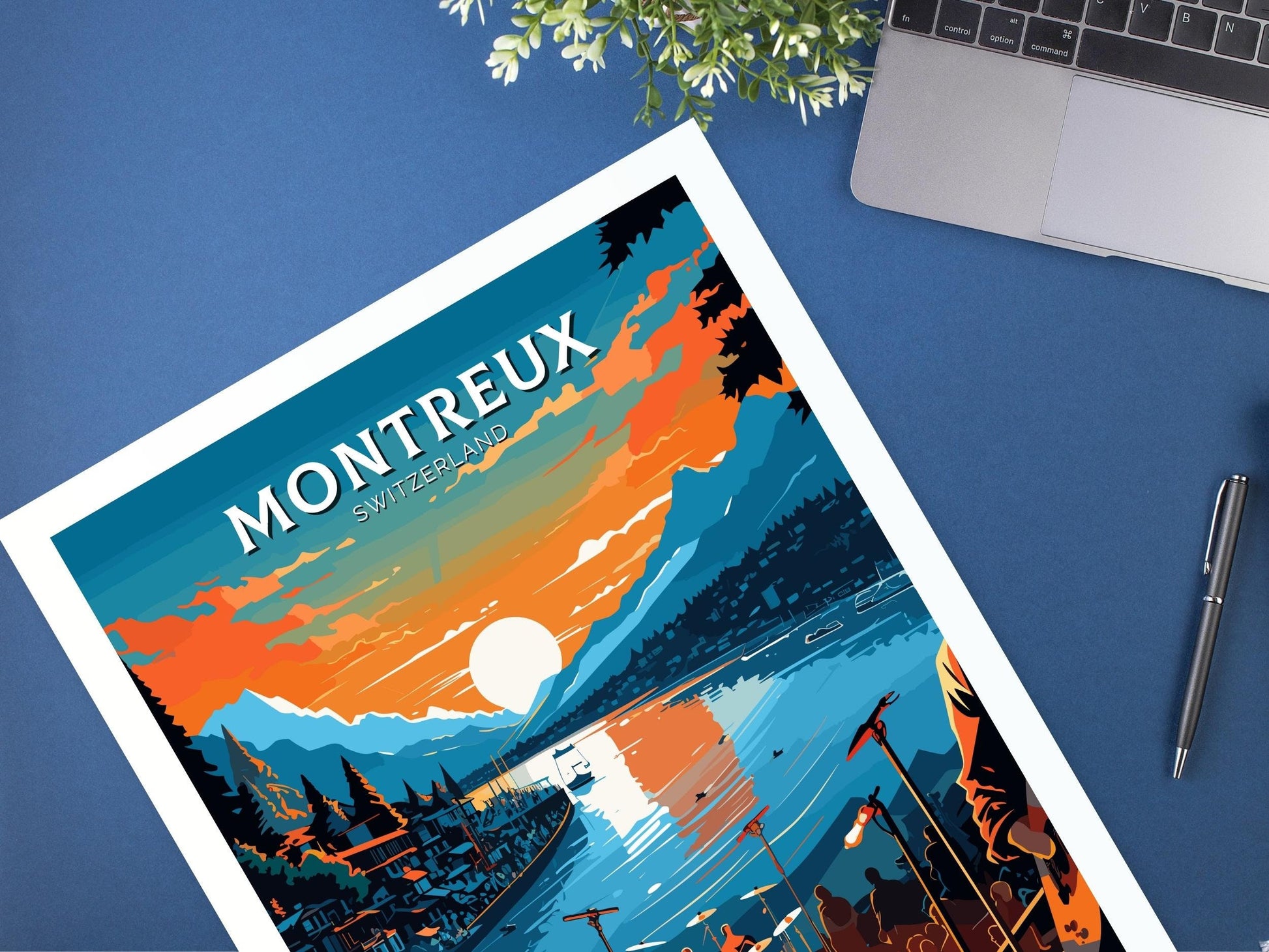 Montreux Travel Poster | Montreux Travel Print