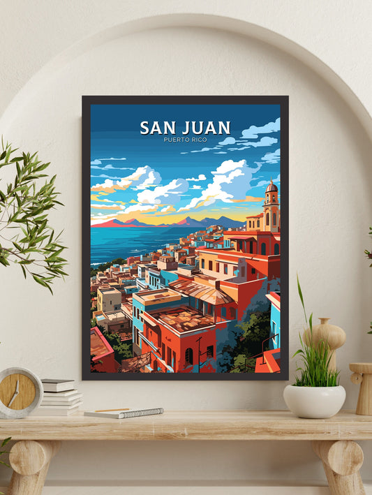 San Juan Travel Poster | San Juan Wall Art | San Juan Print | San Juan Puerto Rico | Housewarming Gift | Puerto Rico Poster | ID 773
