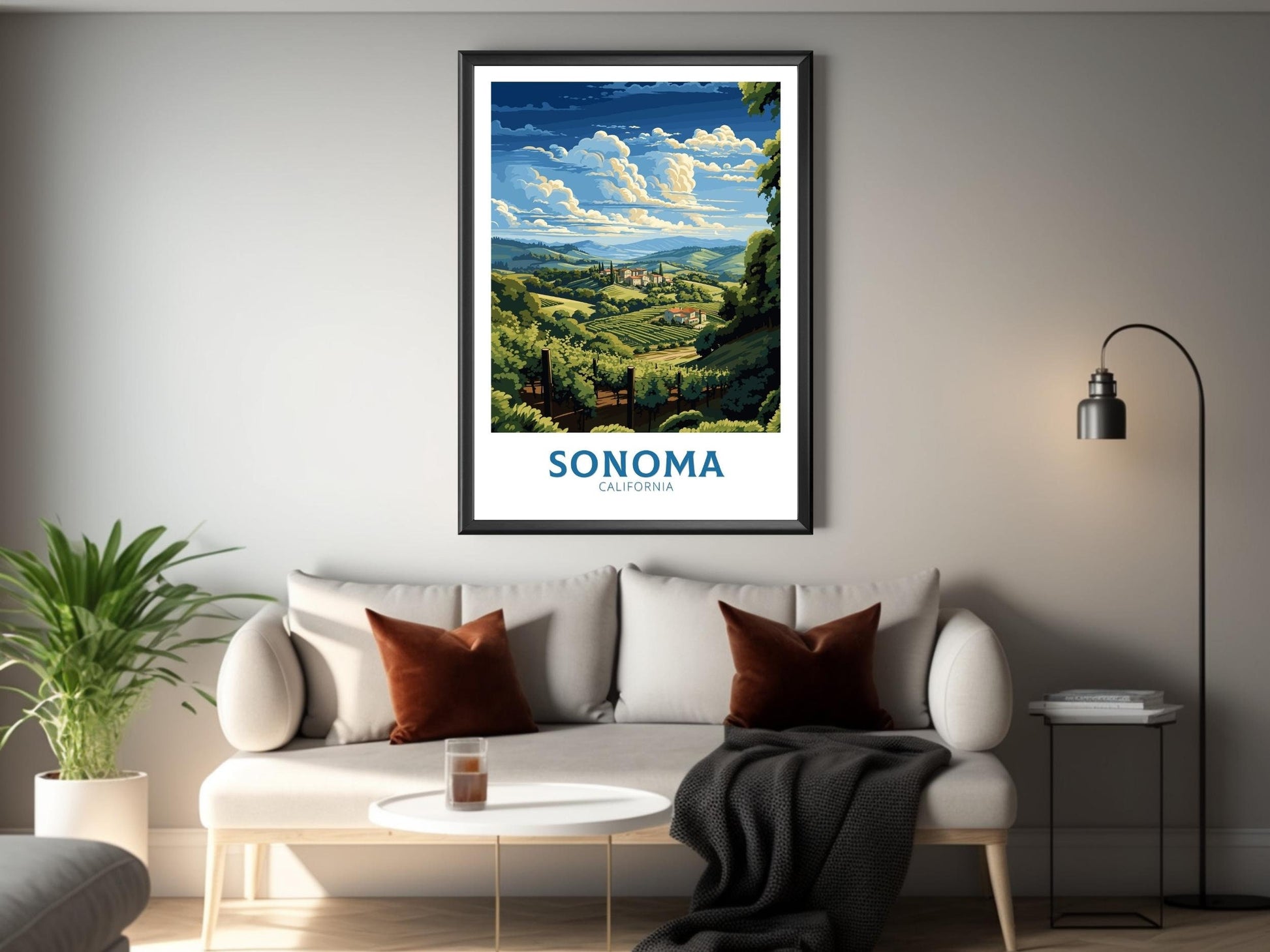 Sonoma California travel poster