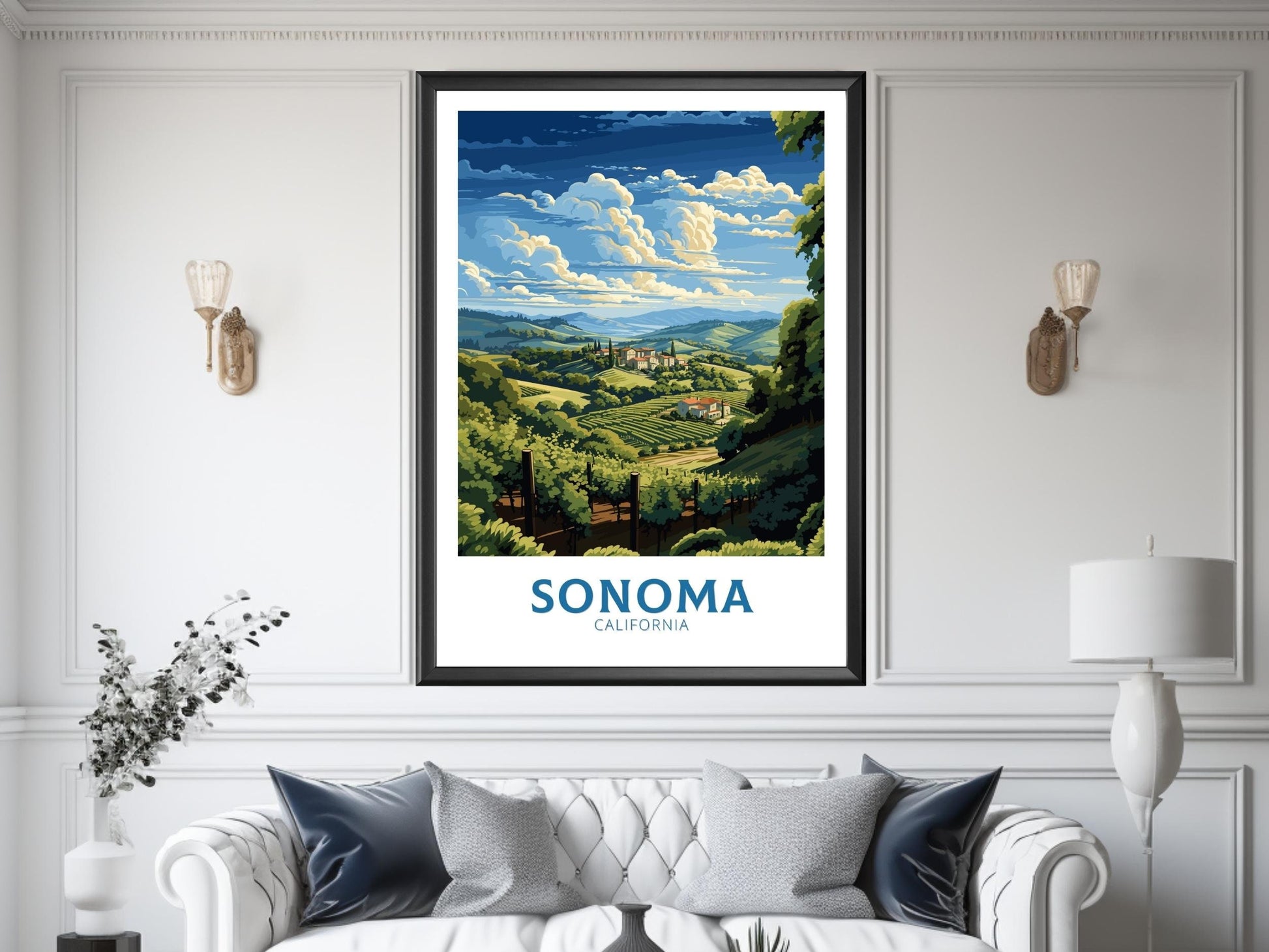 Sonoma Travel Print | Sonoma Poster | Sonoma Travel Poster | California Poster | Sonoma California Poster | USA Poster | ID 775