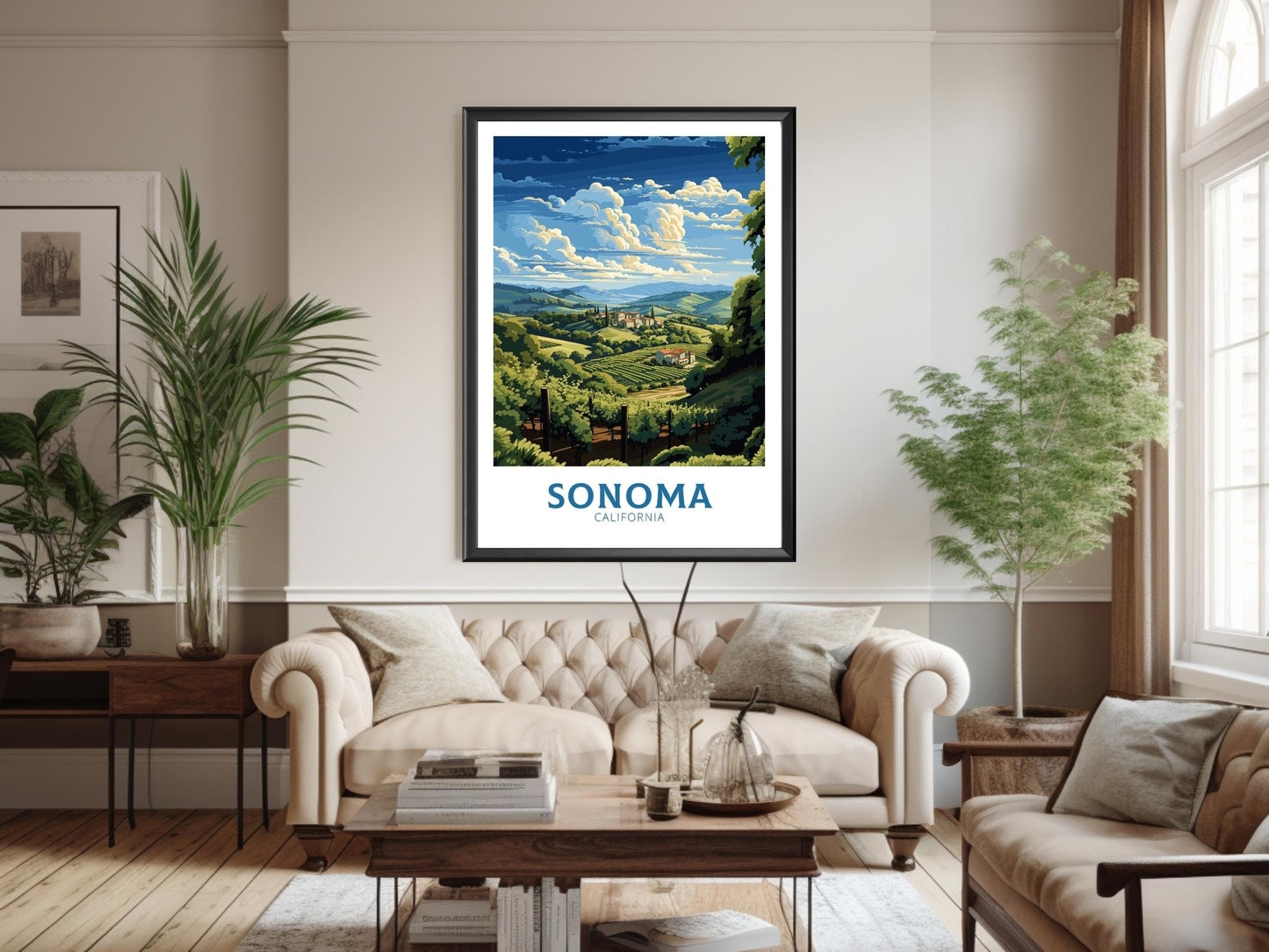 Sonoma California travel poster