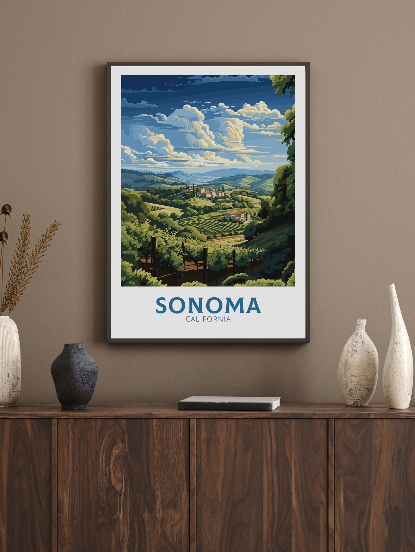 Sonoma Travel Print | Sonoma Poster | Sonoma Travel Poster | California Poster | Sonoma California Poster | USA Poster | ID 775